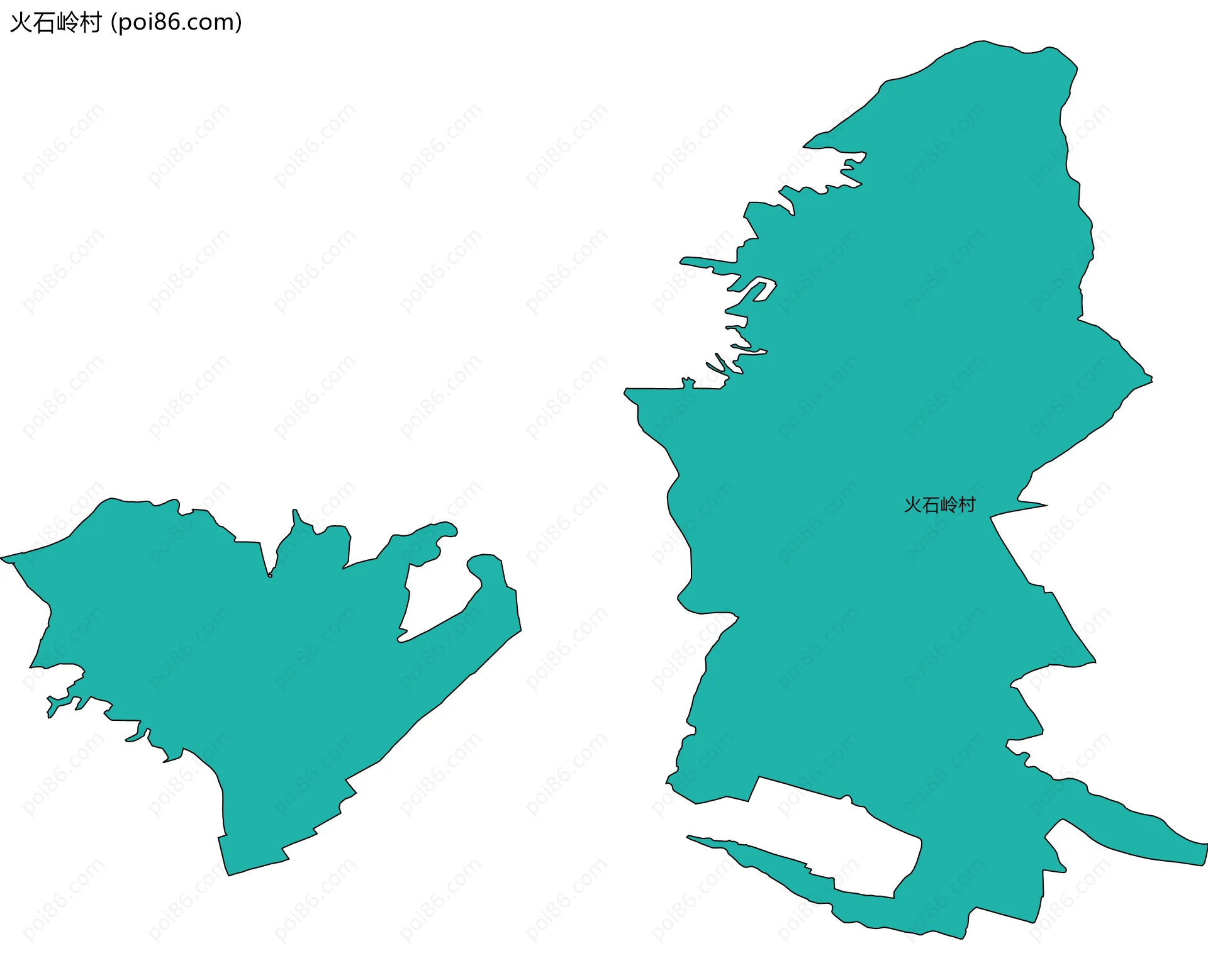 火石岭村边界地图