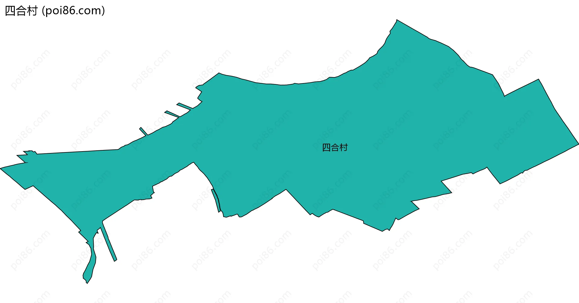 四合村边界地图