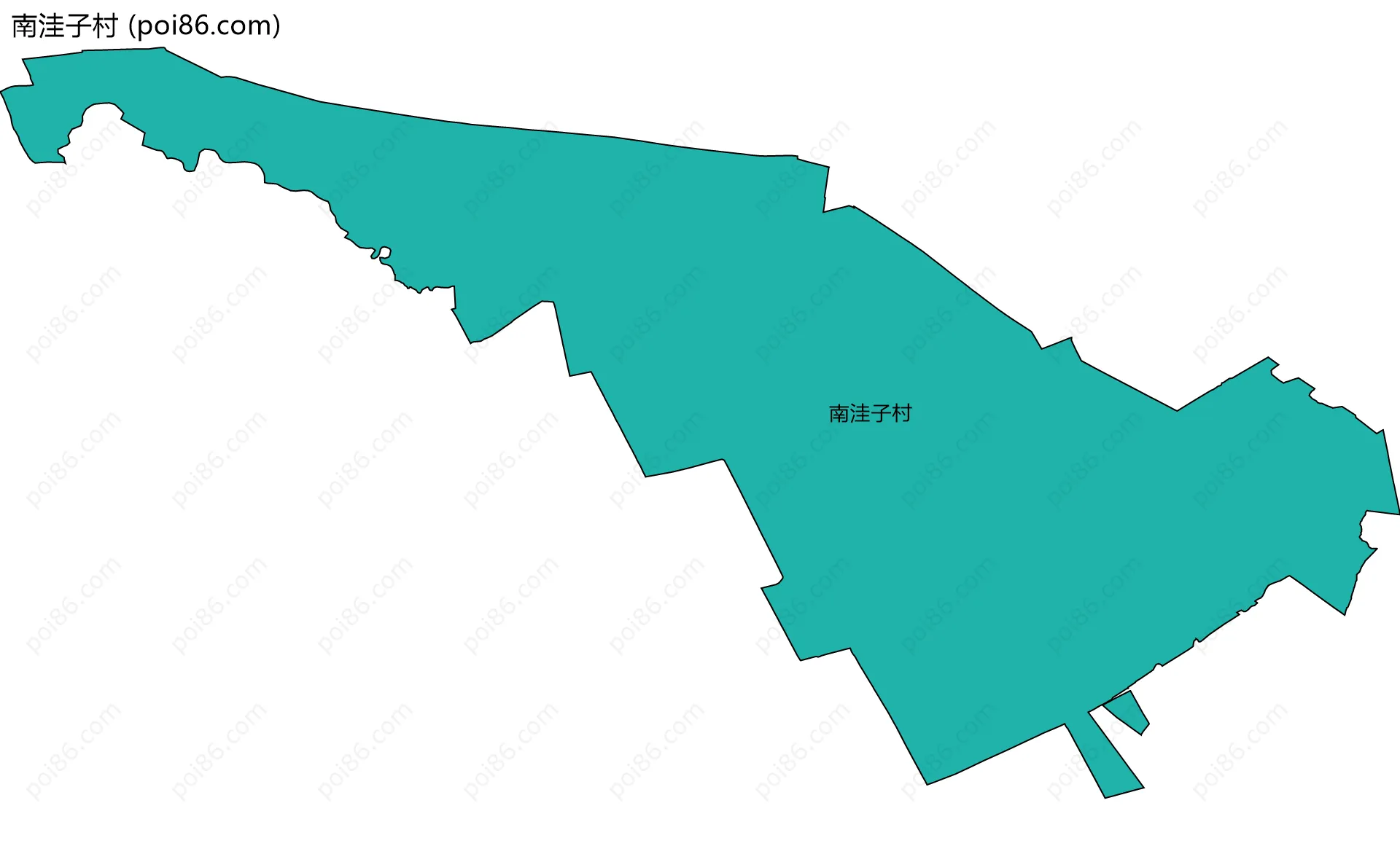 南洼子村边界地图
