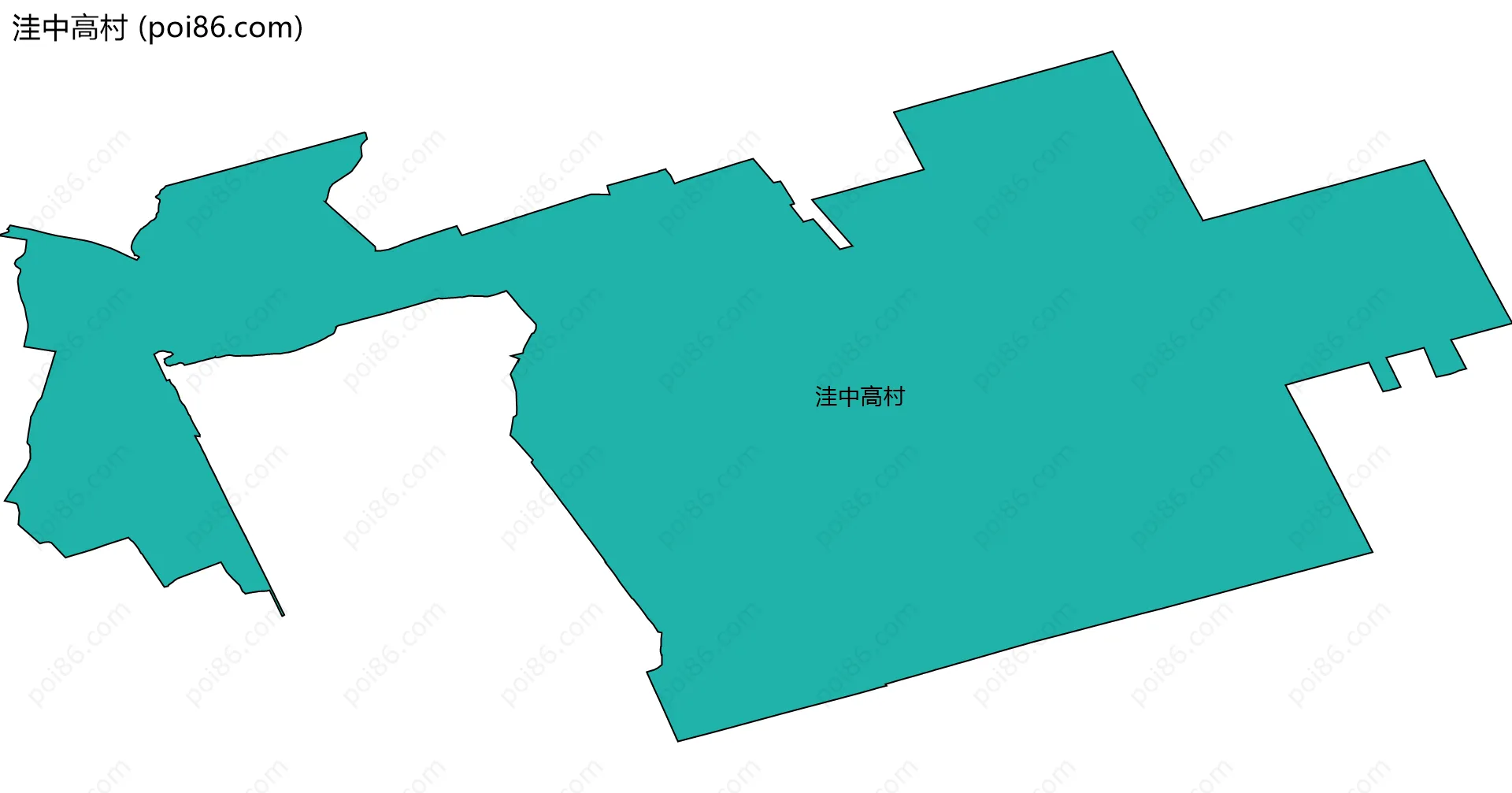 洼中高村边界地图