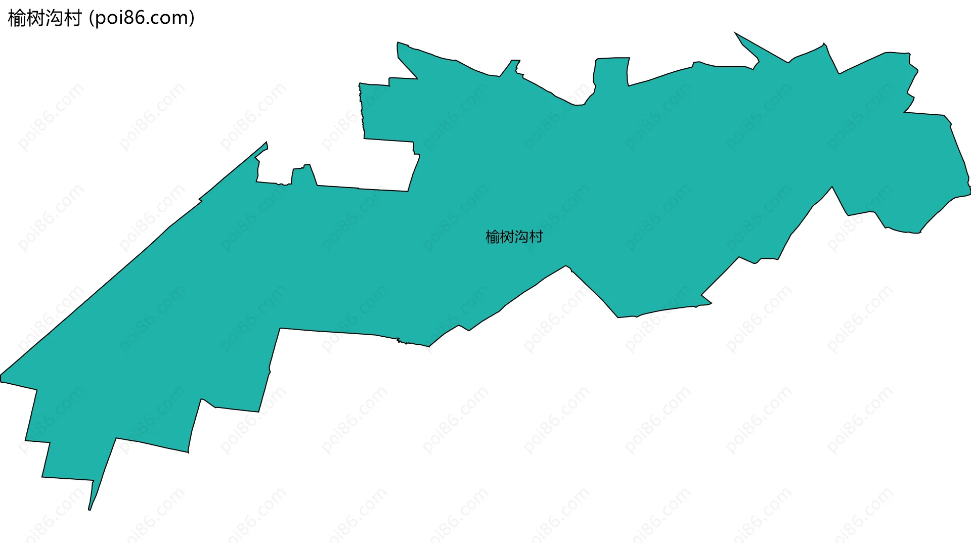 榆树沟村边界地图