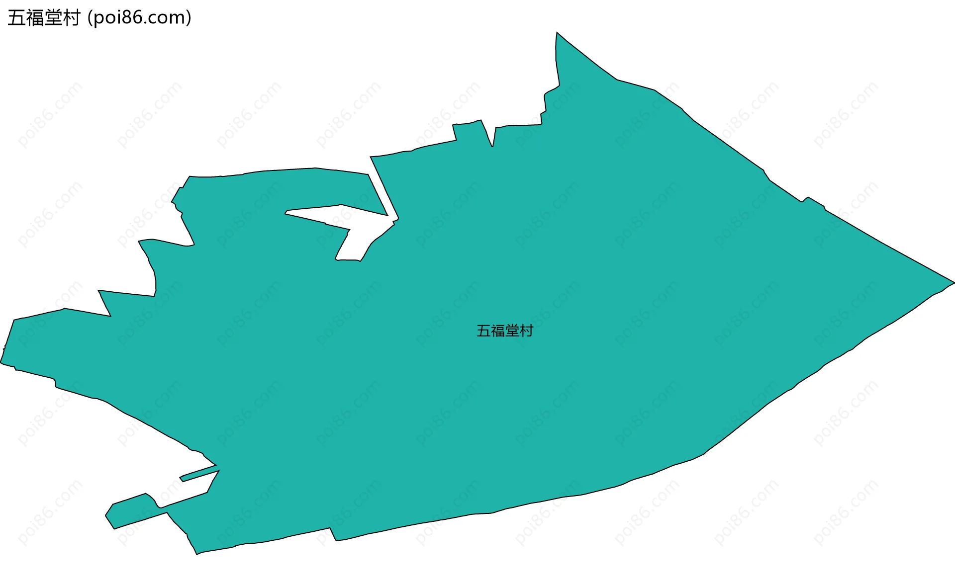 五福堂村边界地图