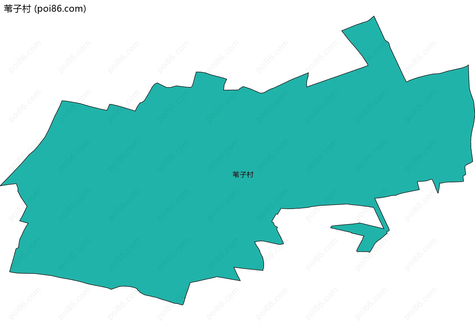 苇子村边界地图