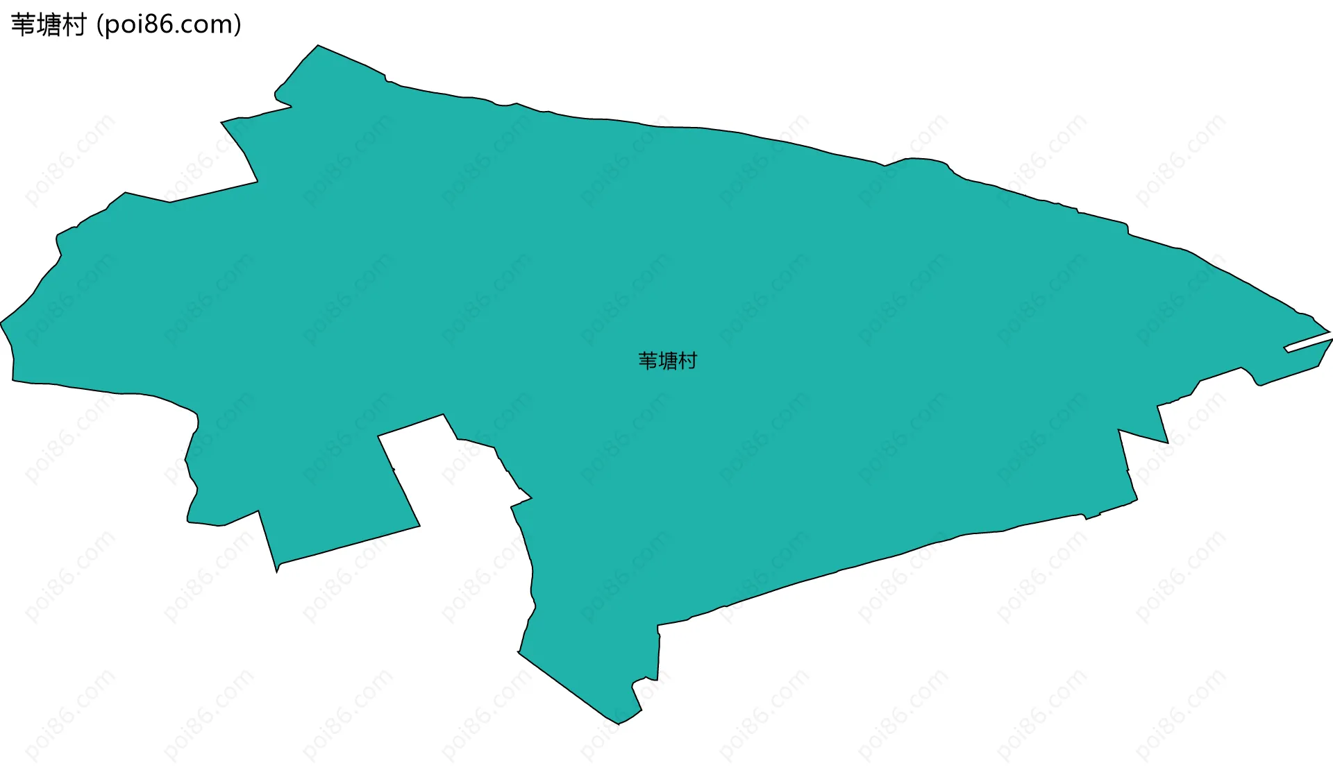 苇塘村边界地图