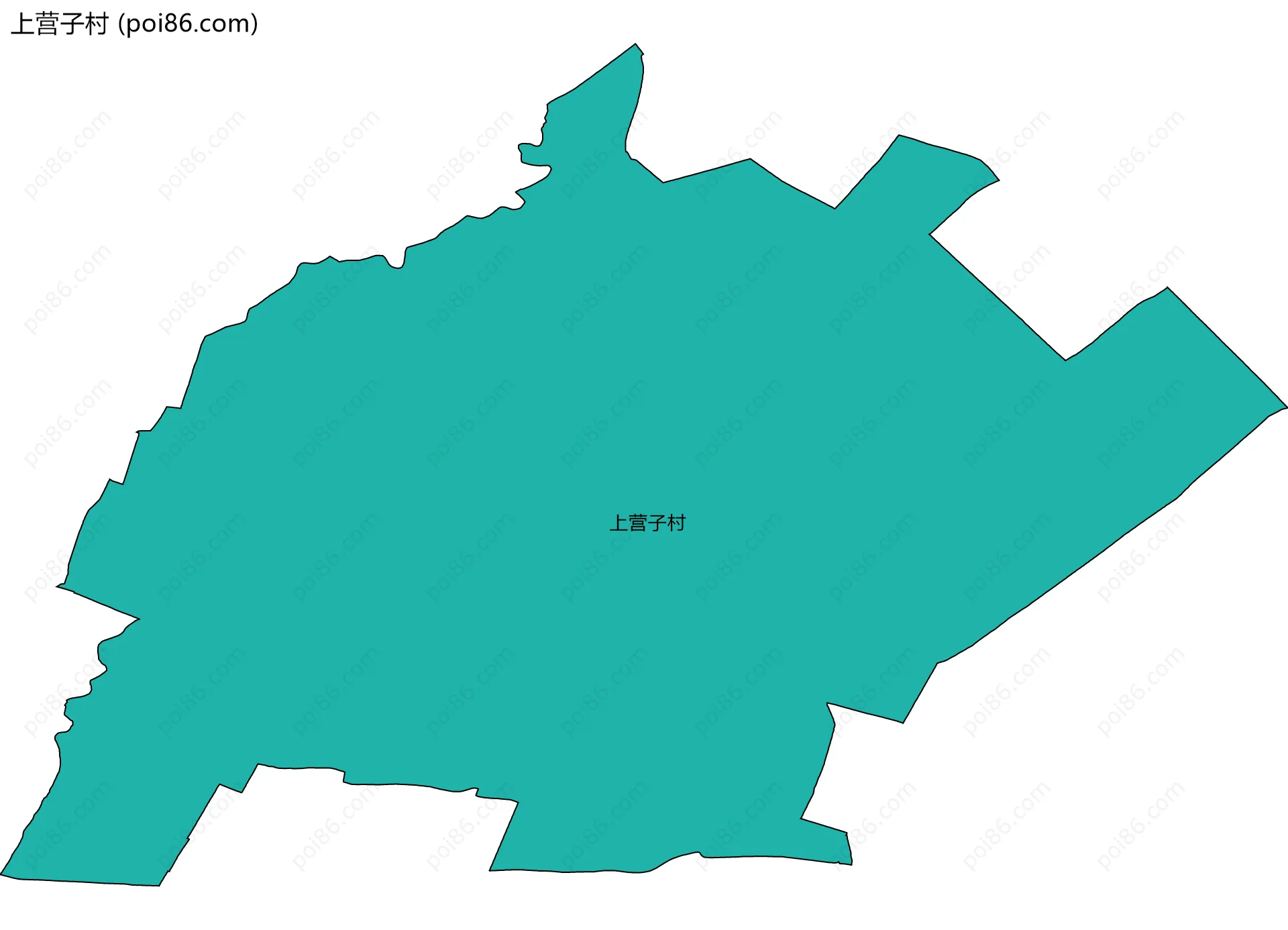 上营子村边界地图