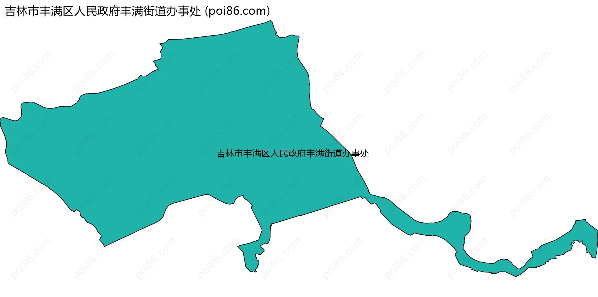吉林市丰满区人民政府丰满街道办事处边界地图