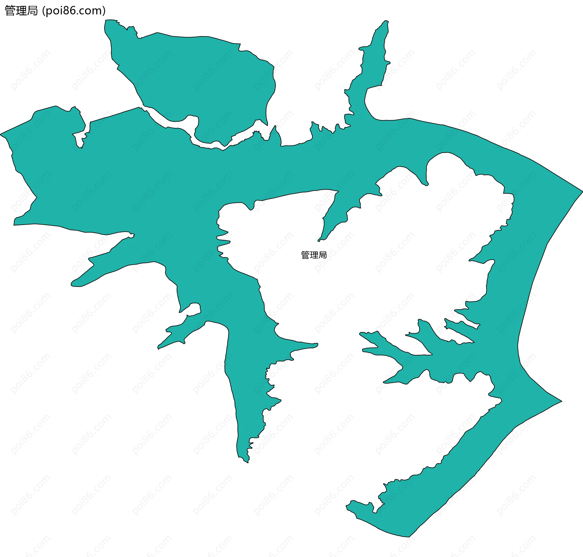 管理局边界地图