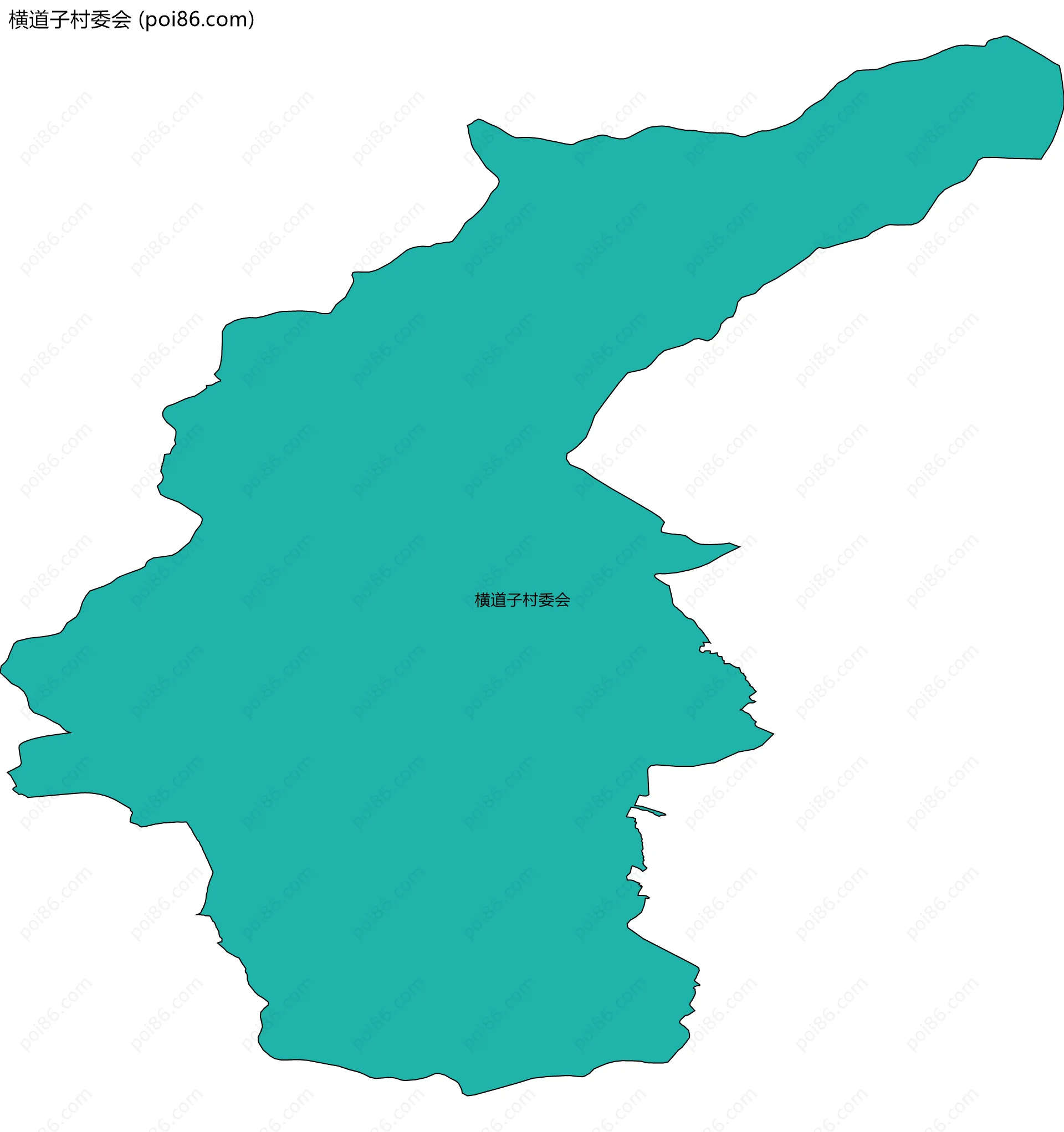 横道子村委会边界地图