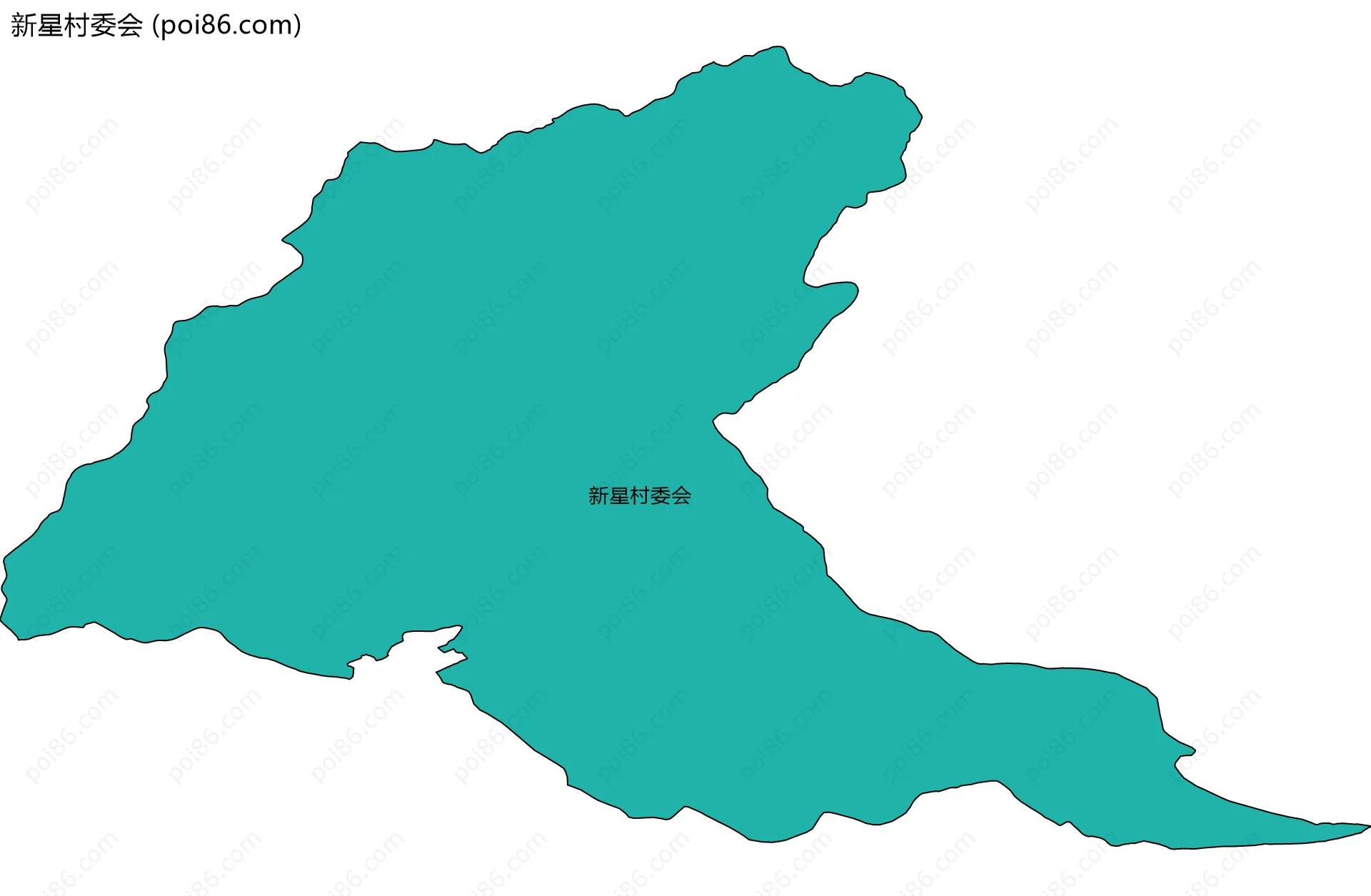 新星村委会边界地图