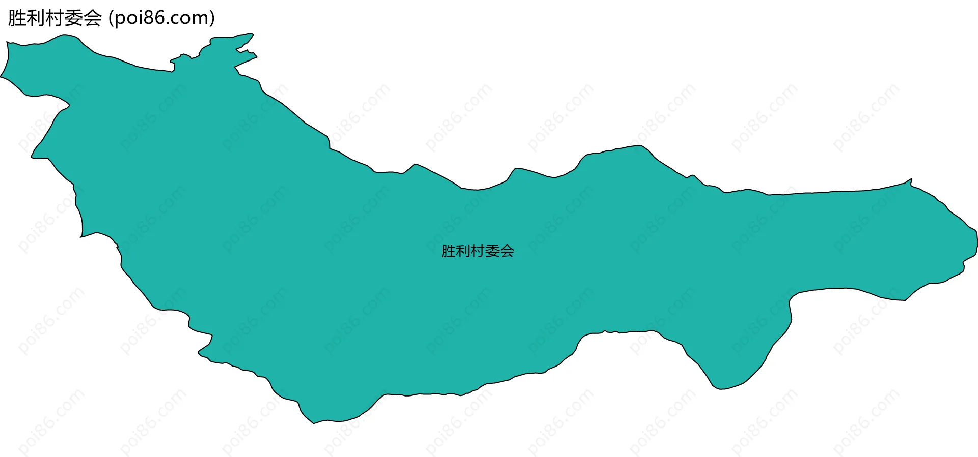 胜利村委会边界地图