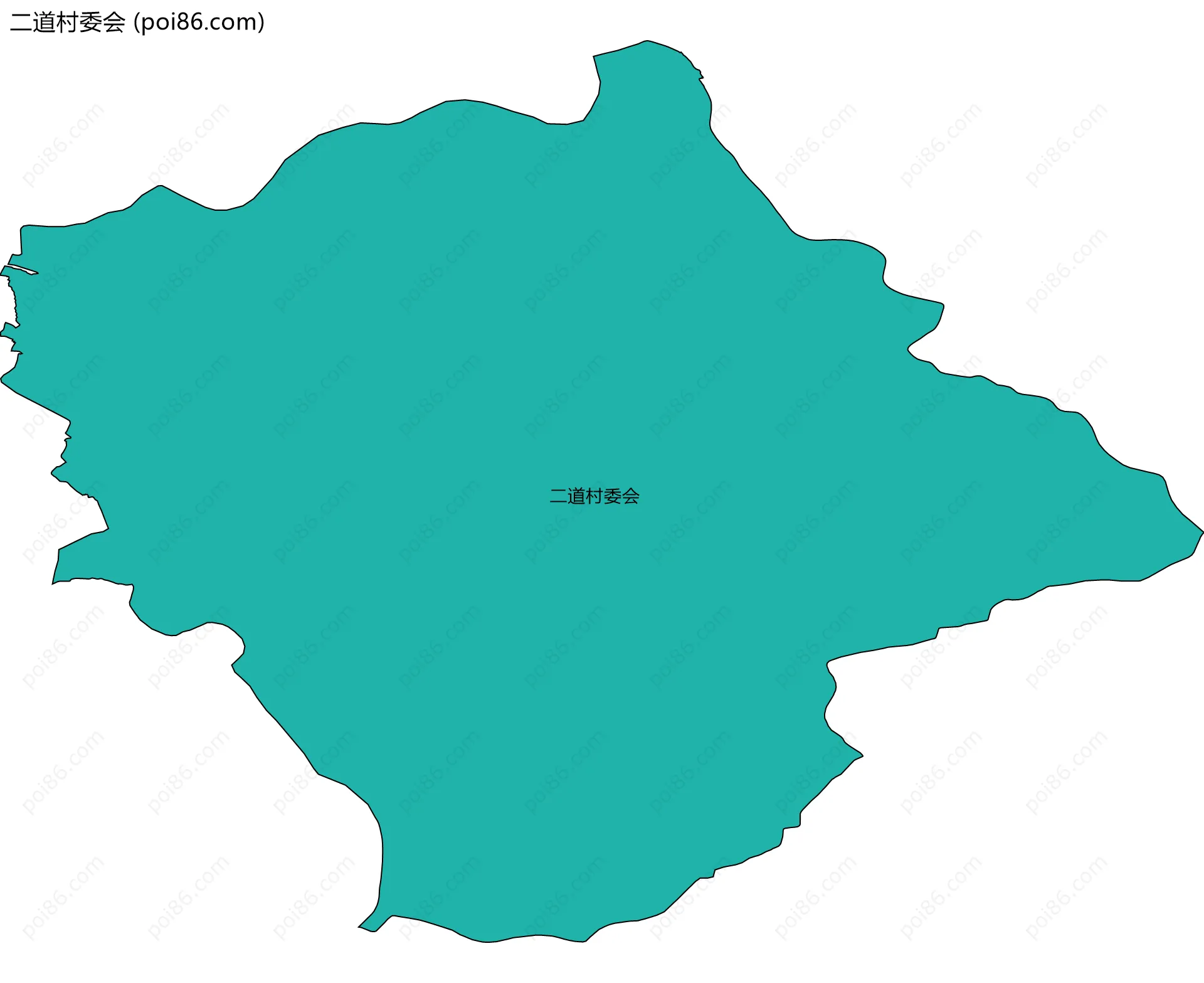 二道村委会边界地图