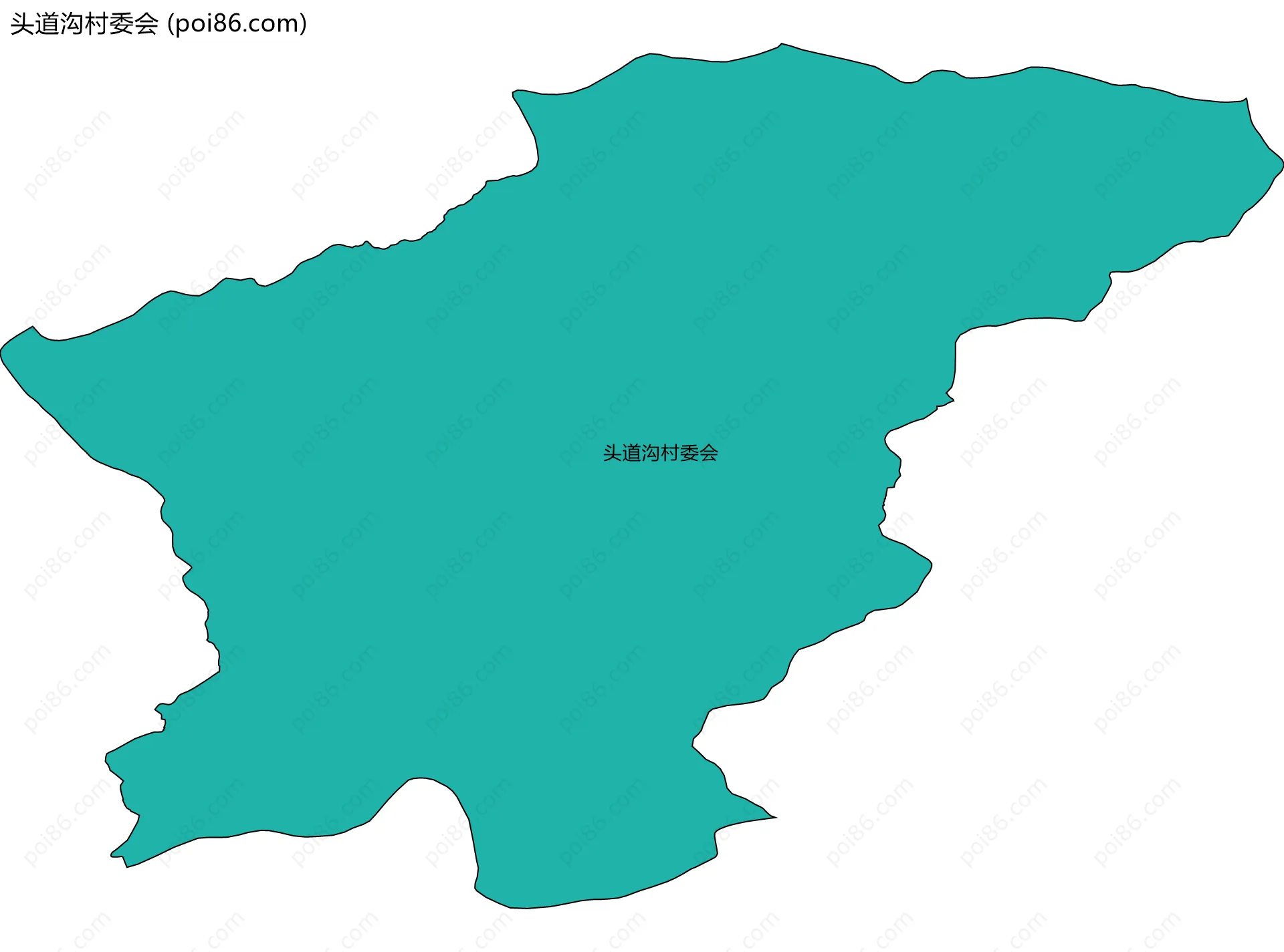 头道沟村委会边界地图