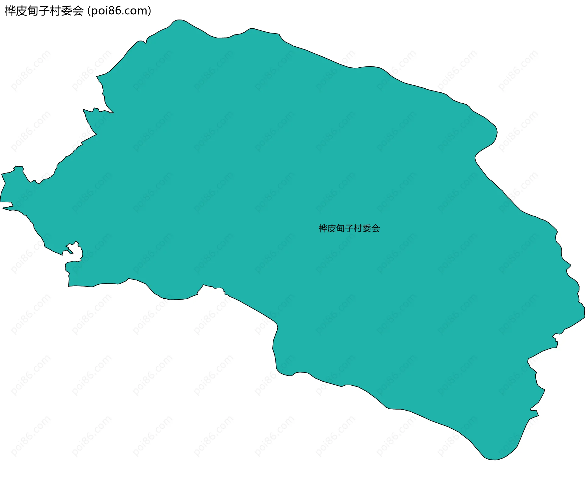 桦皮甸子村委会边界地图