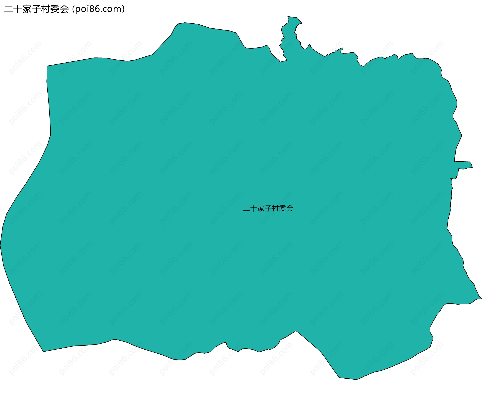 二十家子村委会边界地图