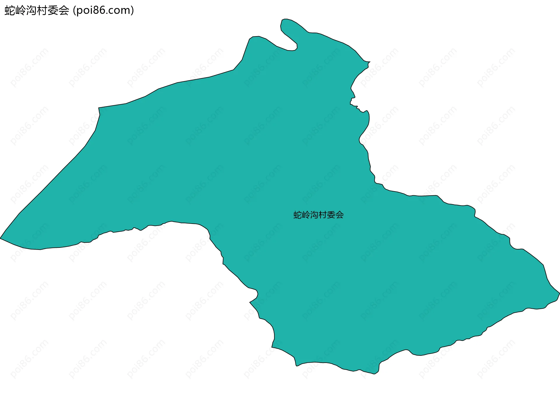 蛇岭沟村委会边界地图