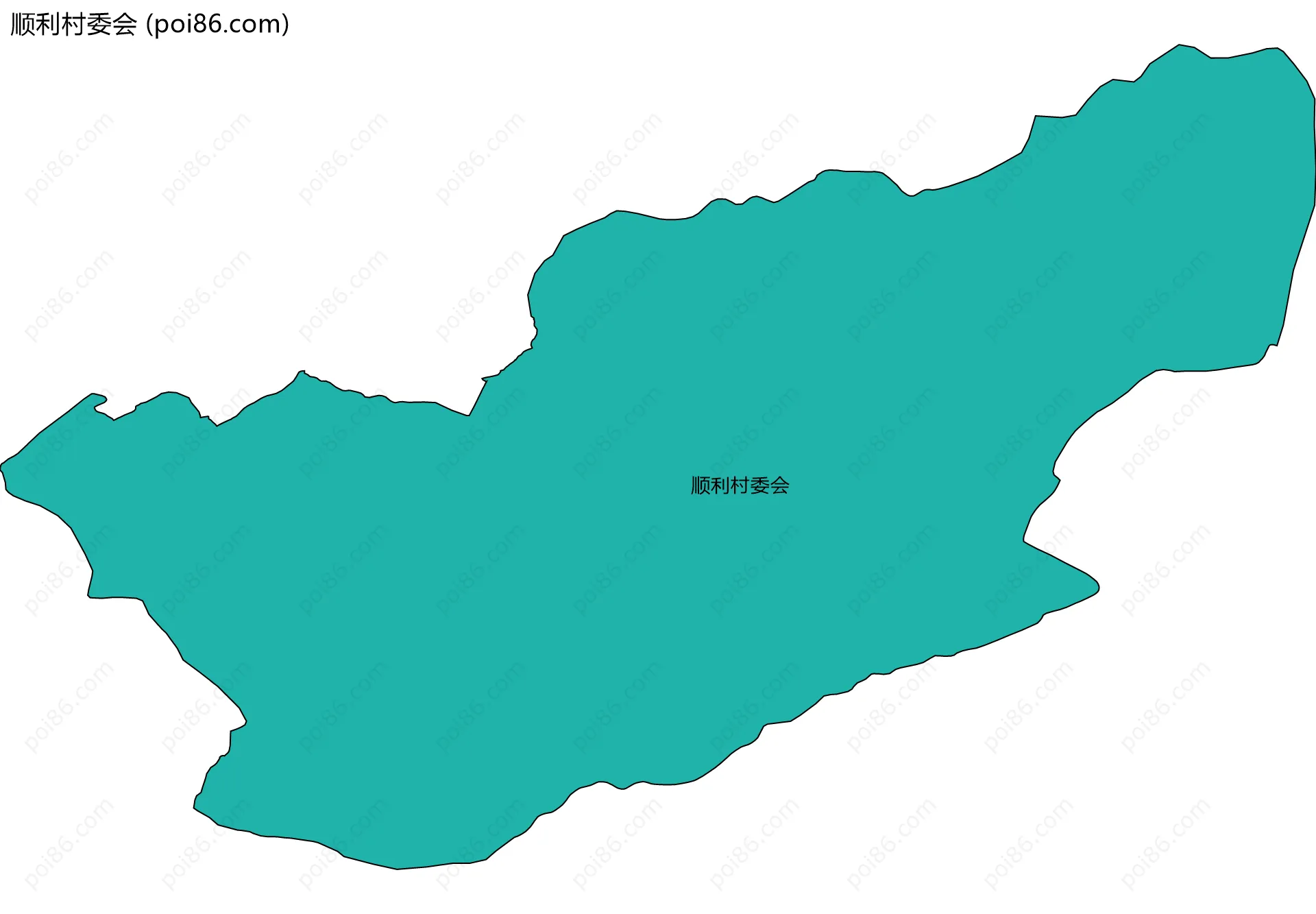 顺利村委会边界地图