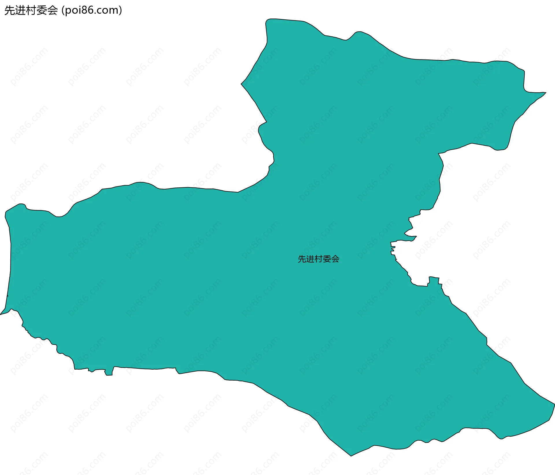 先进村委会边界地图