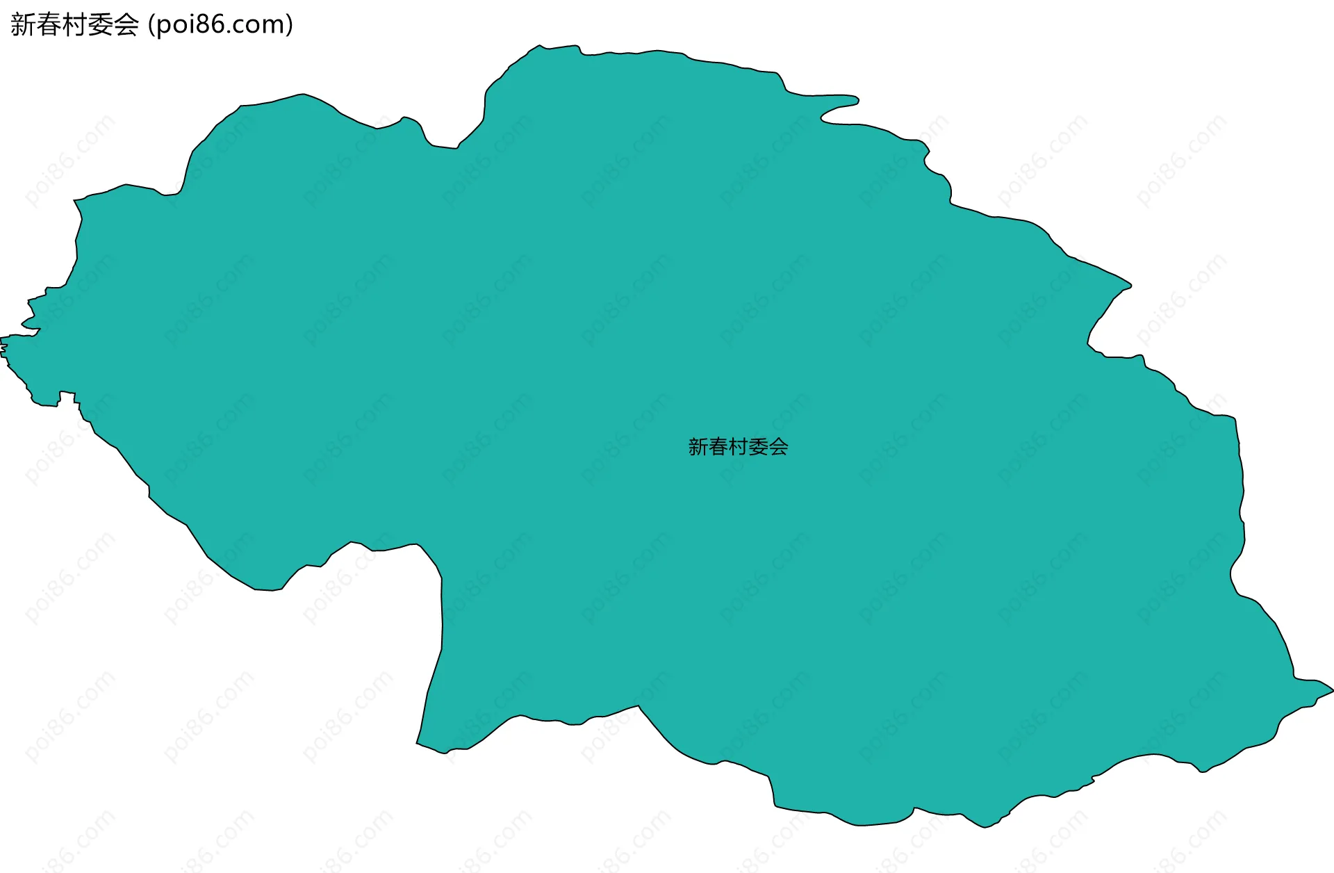 新春村委会边界地图