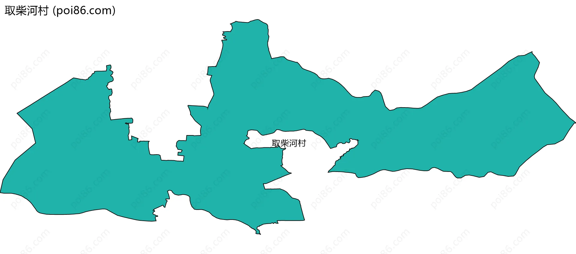 取柴河村边界地图