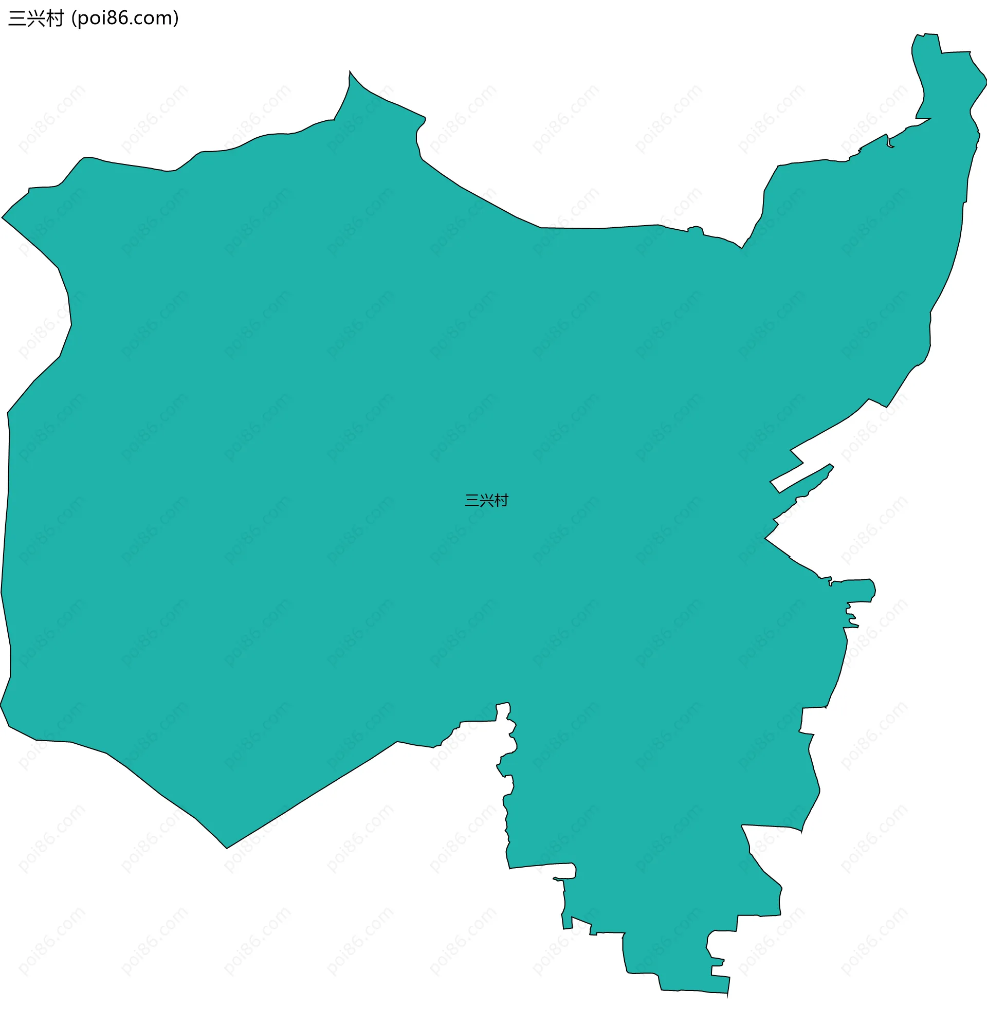 三兴村边界地图