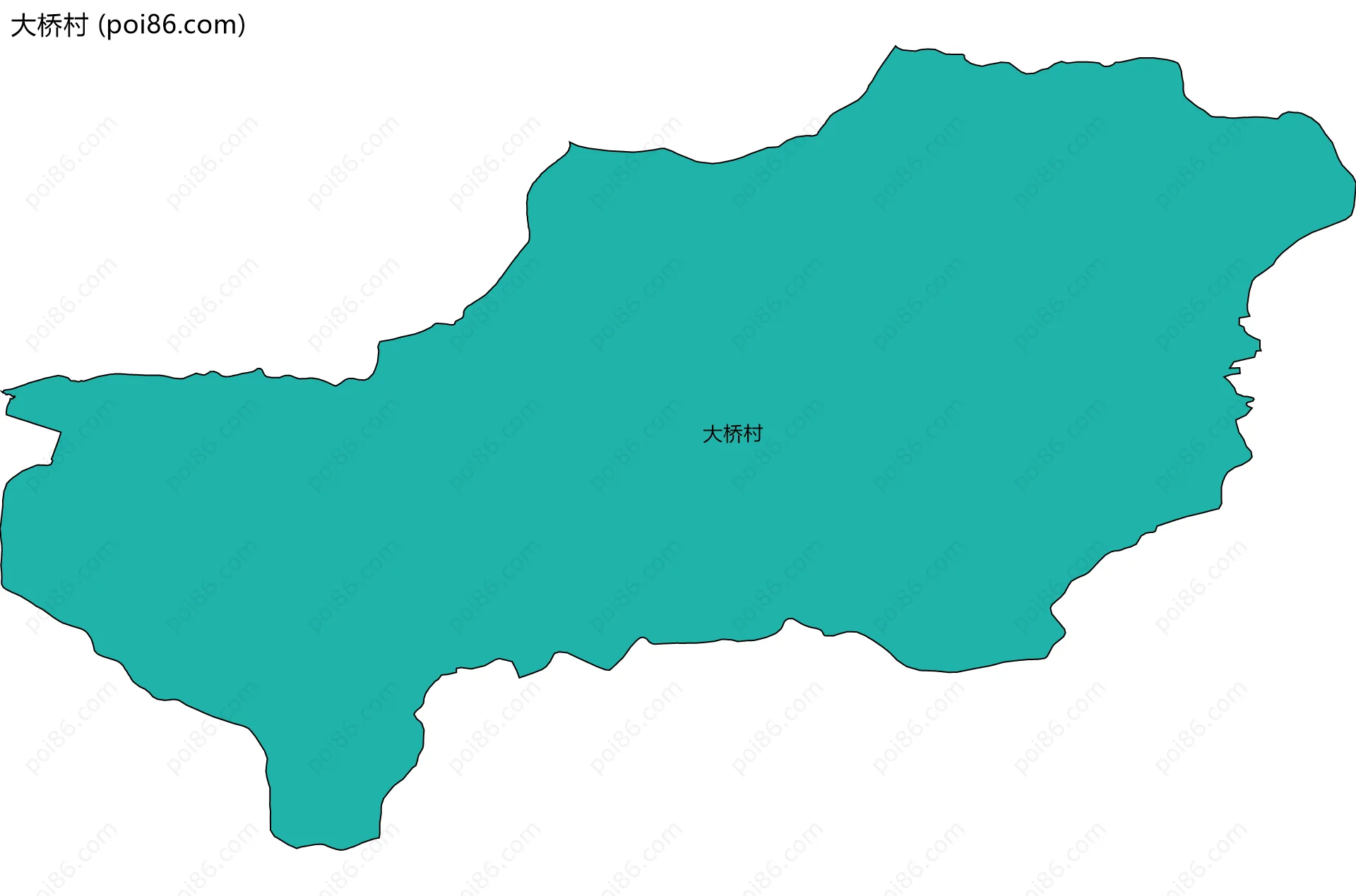 大桥村边界地图