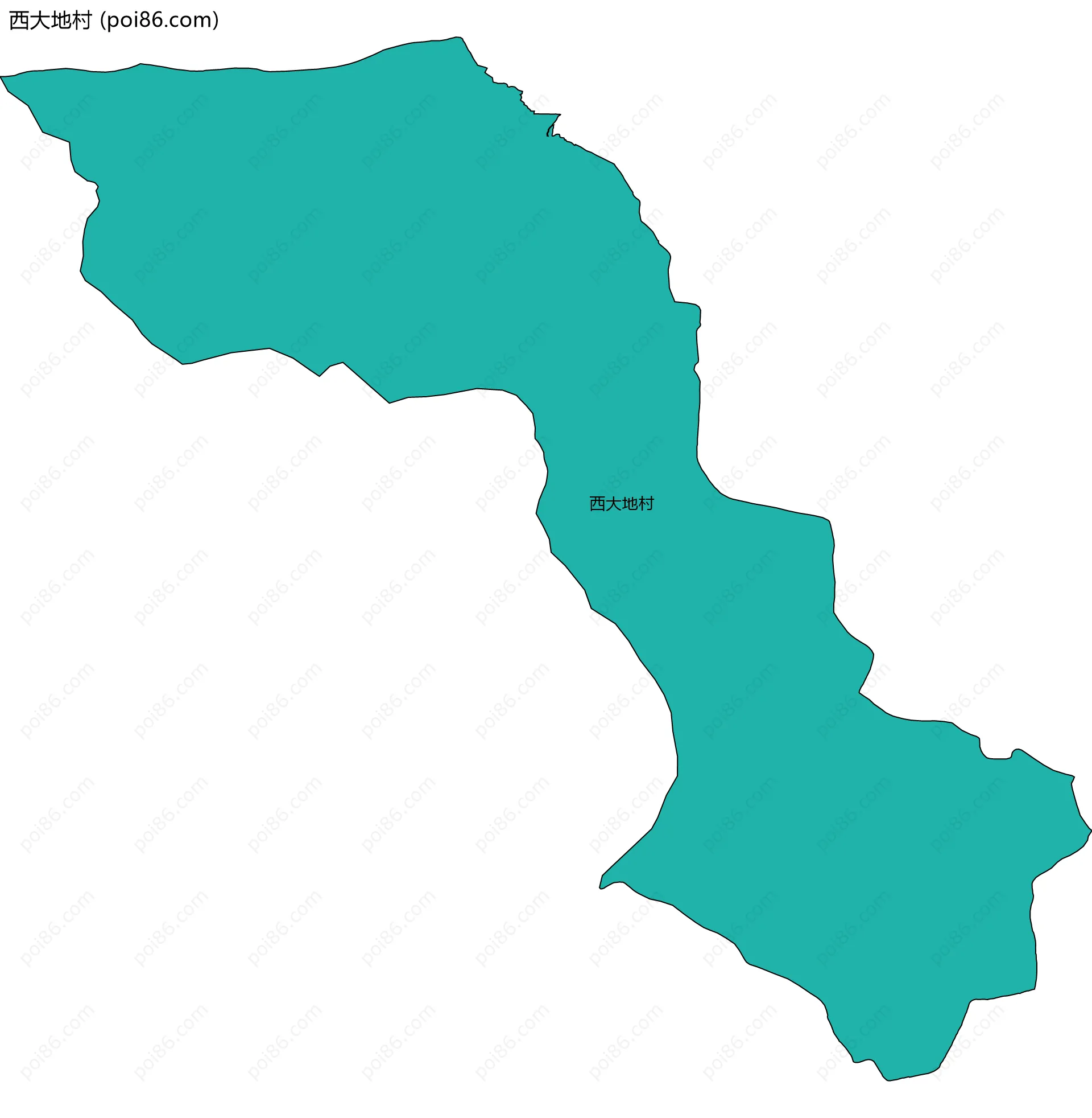 西大地村边界地图