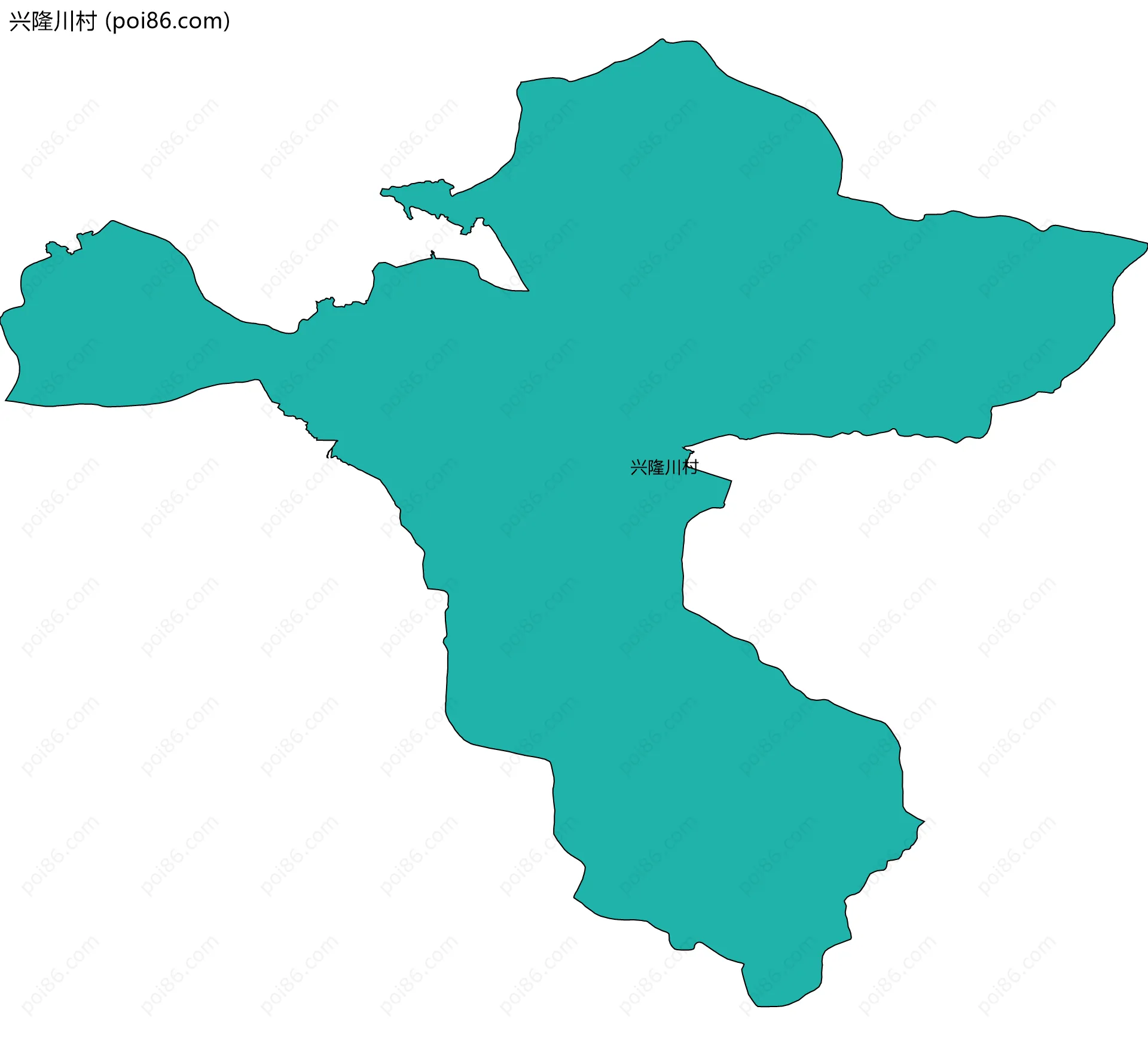 兴隆川村边界地图