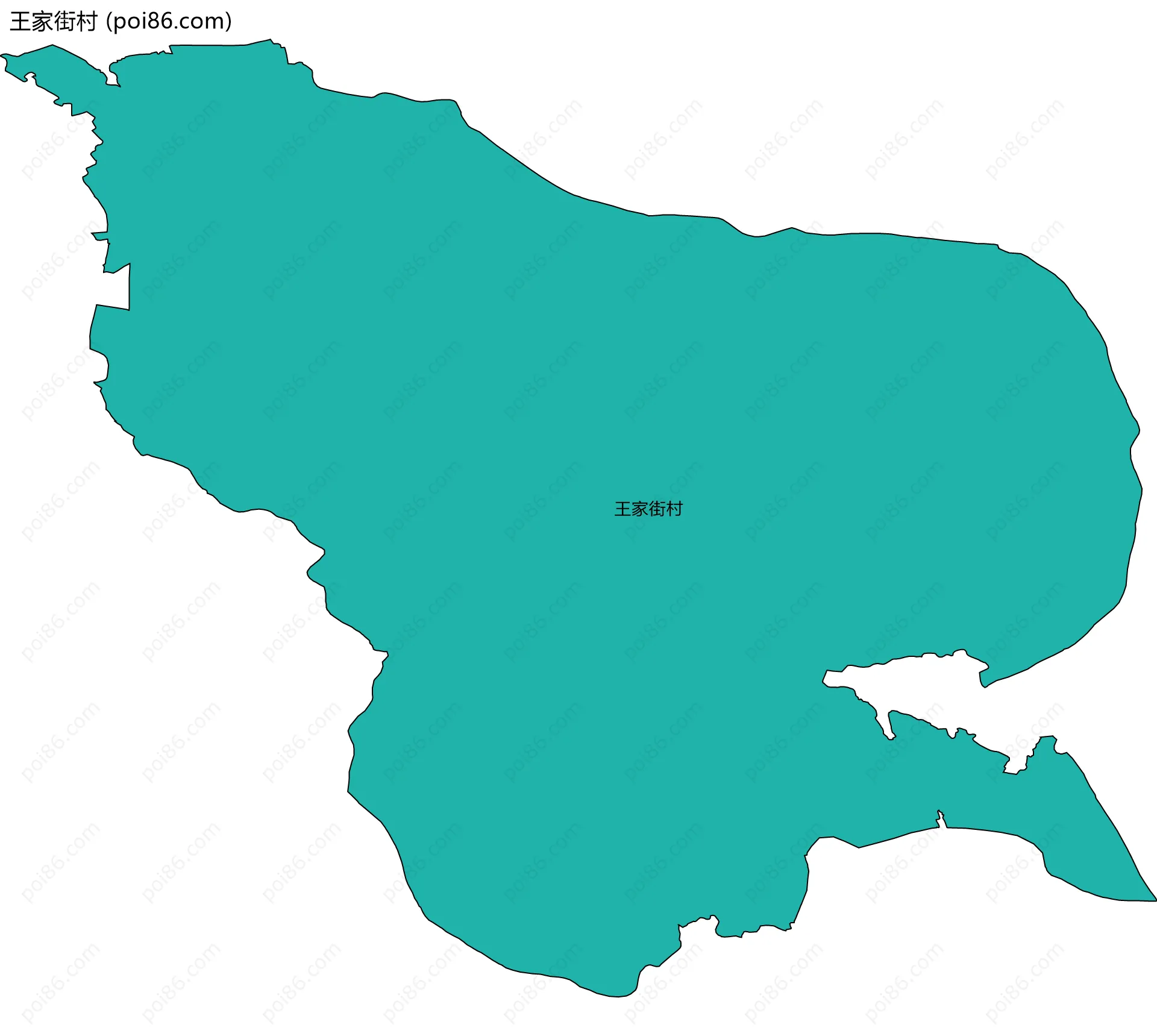 王家街村边界地图