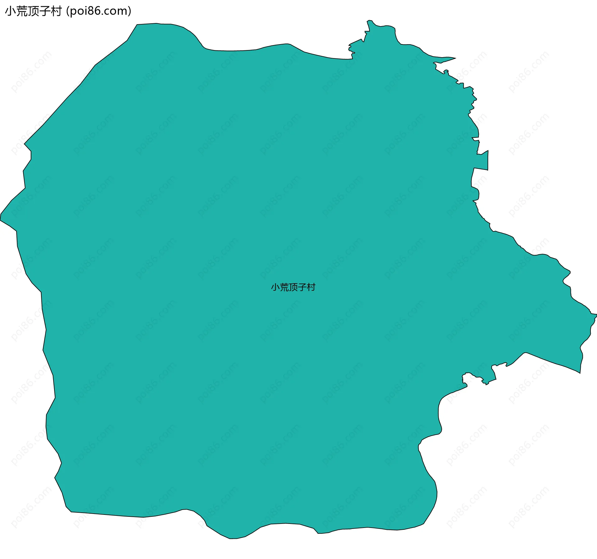 小荒顶子村边界地图