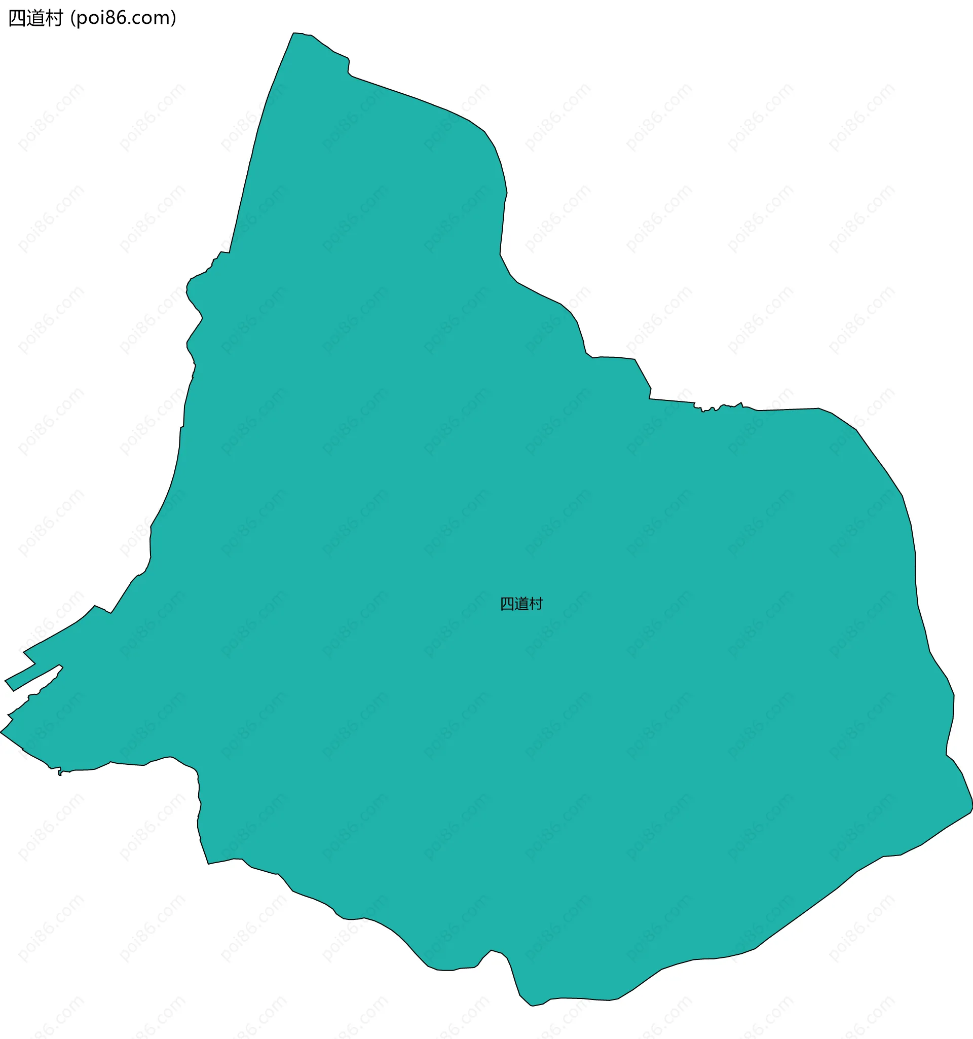 四道村边界地图