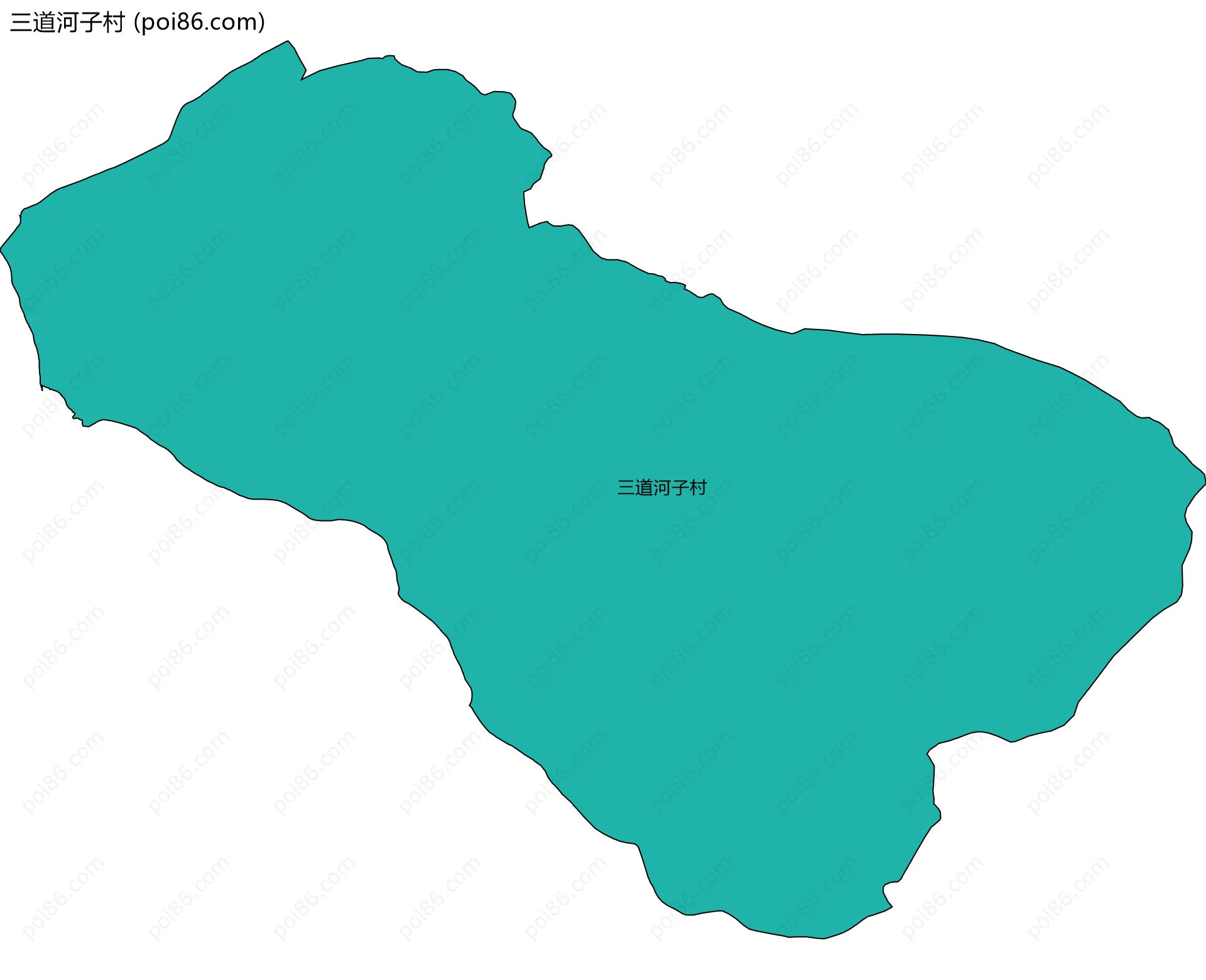 三道河子村边界地图