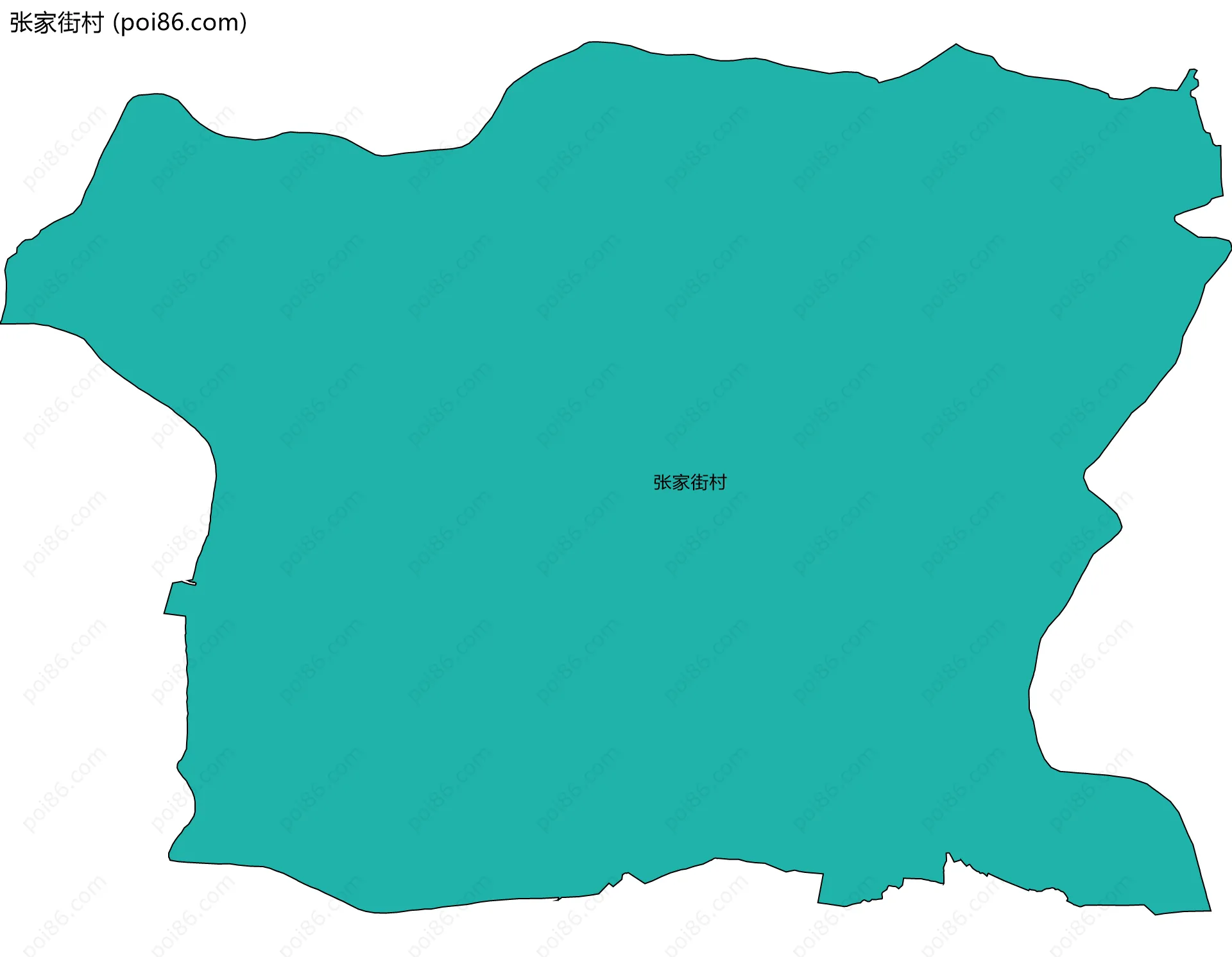 张家街村边界地图