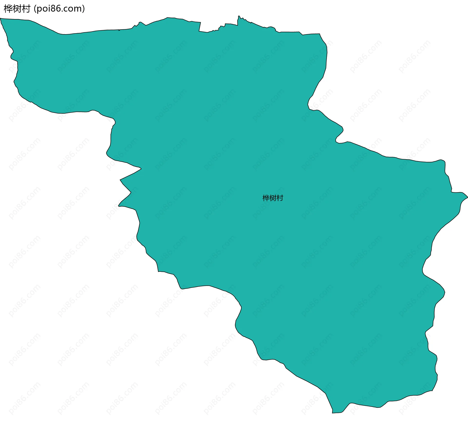 桦树村边界地图