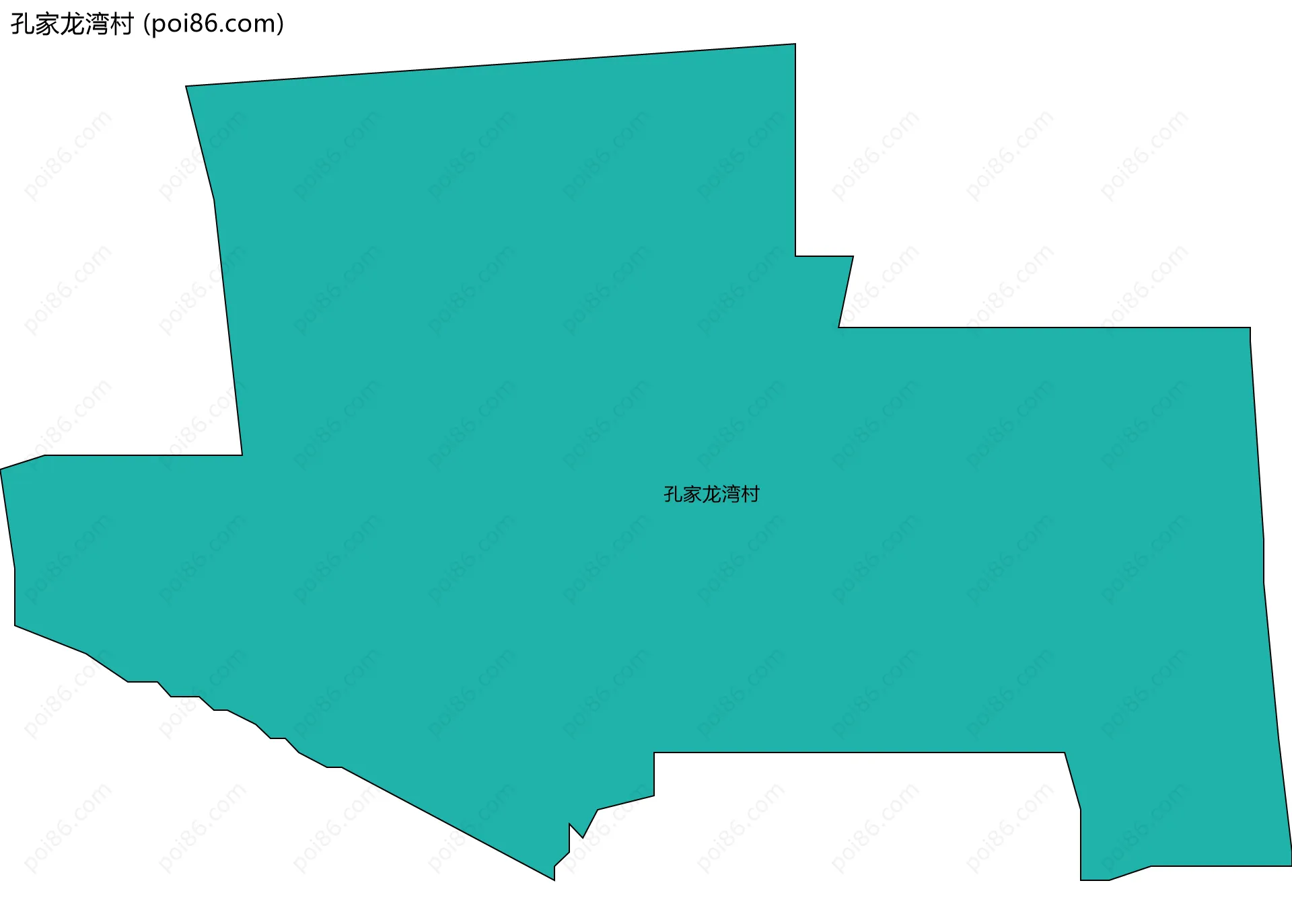 孔家龙湾村边界地图