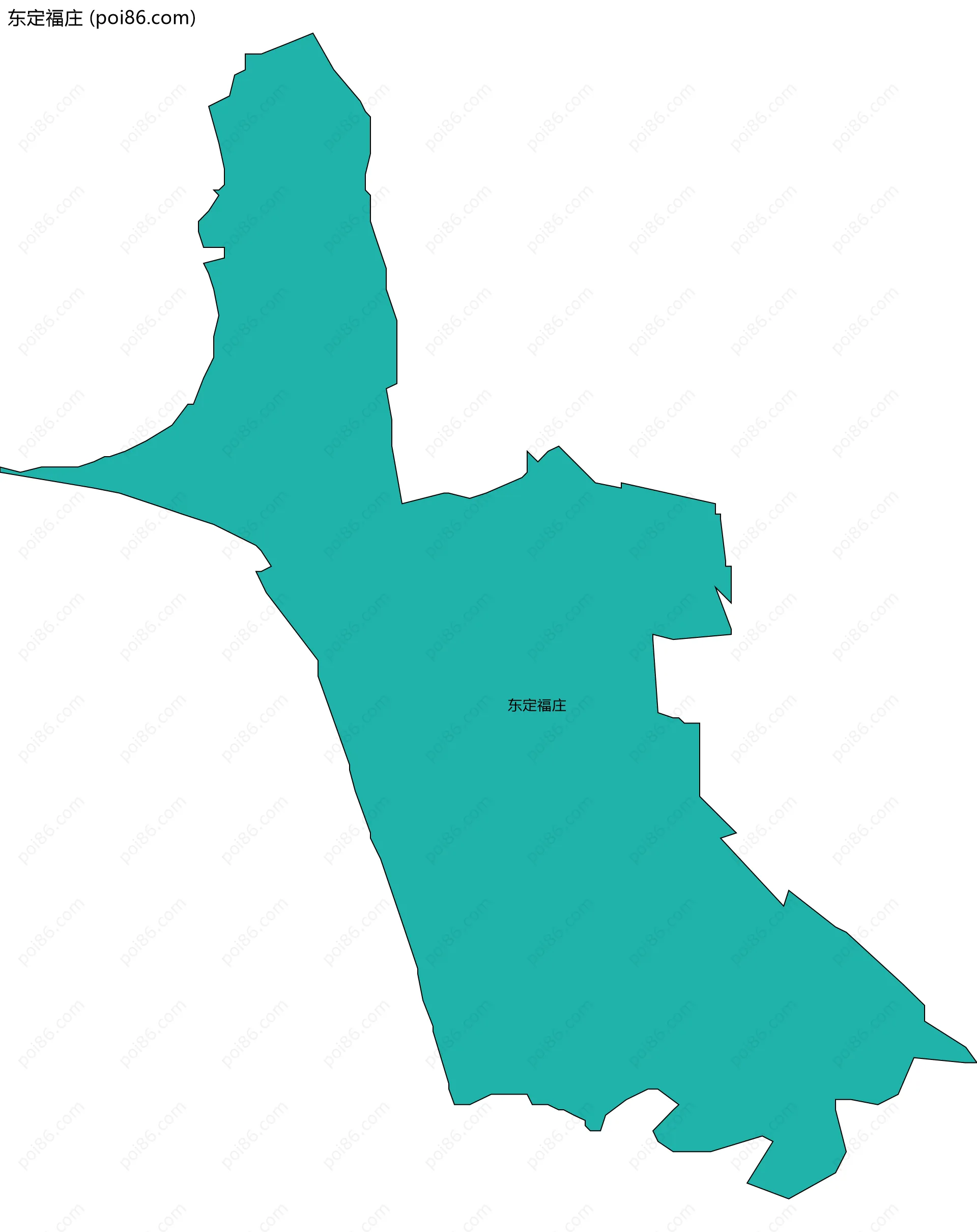 东定福庄边界地图