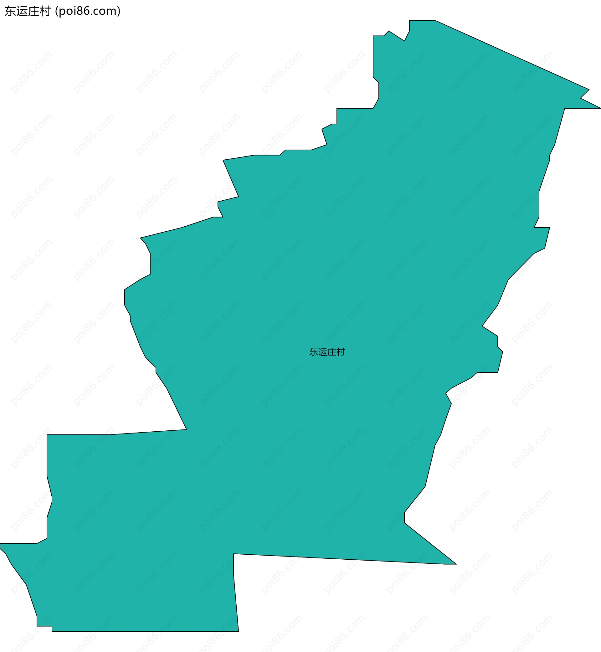 东运庄村边界地图