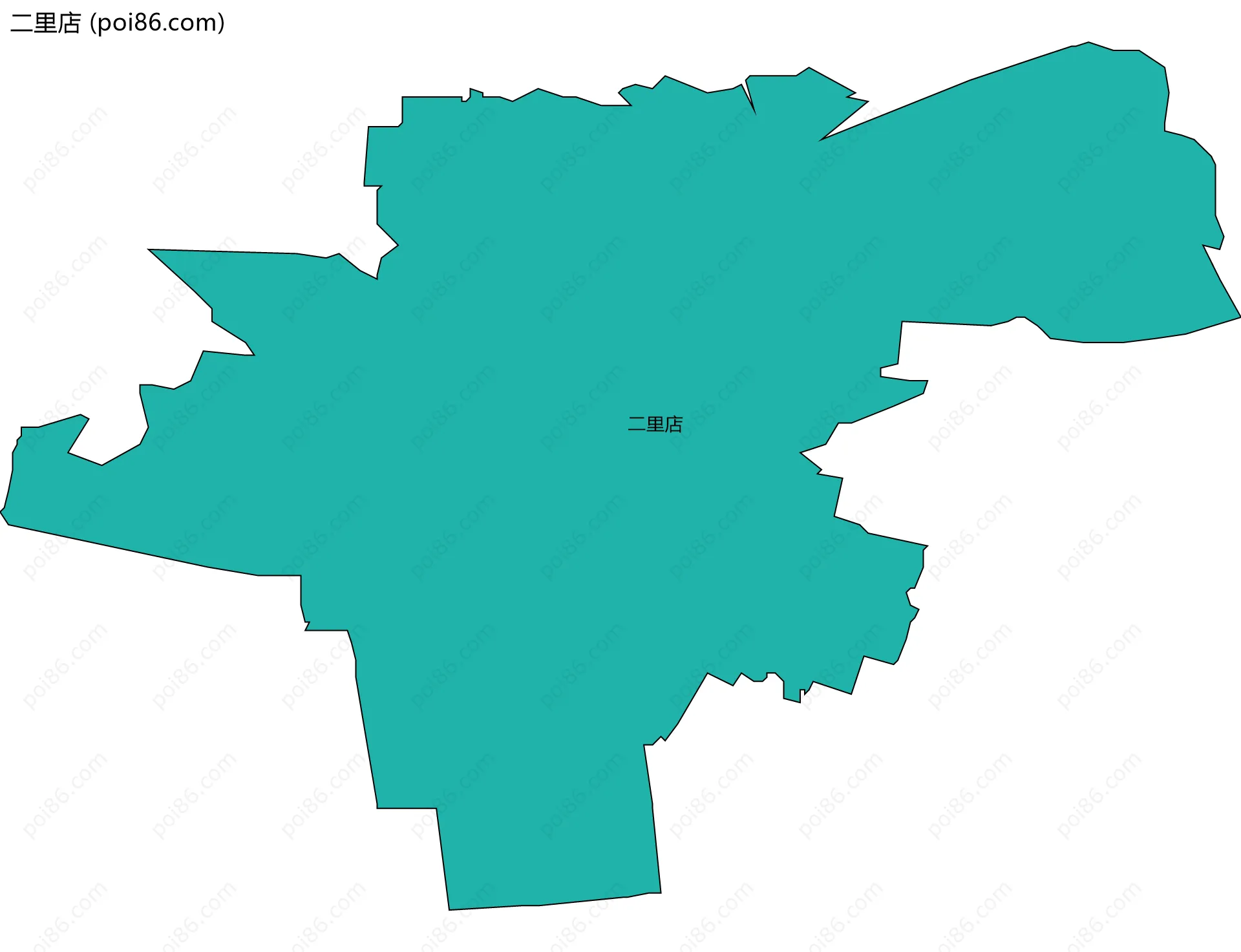 二里店边界地图
