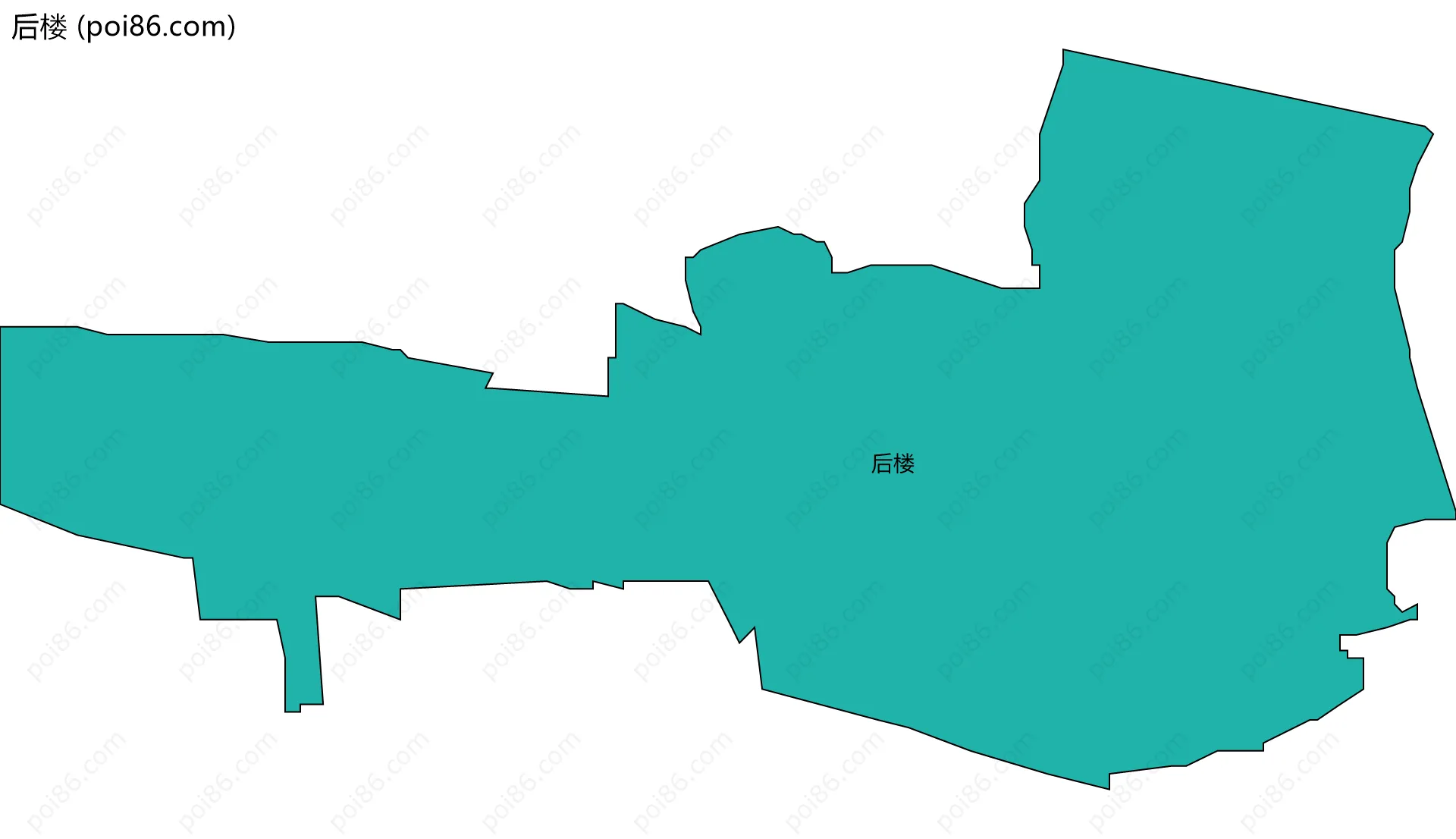 后楼边界地图