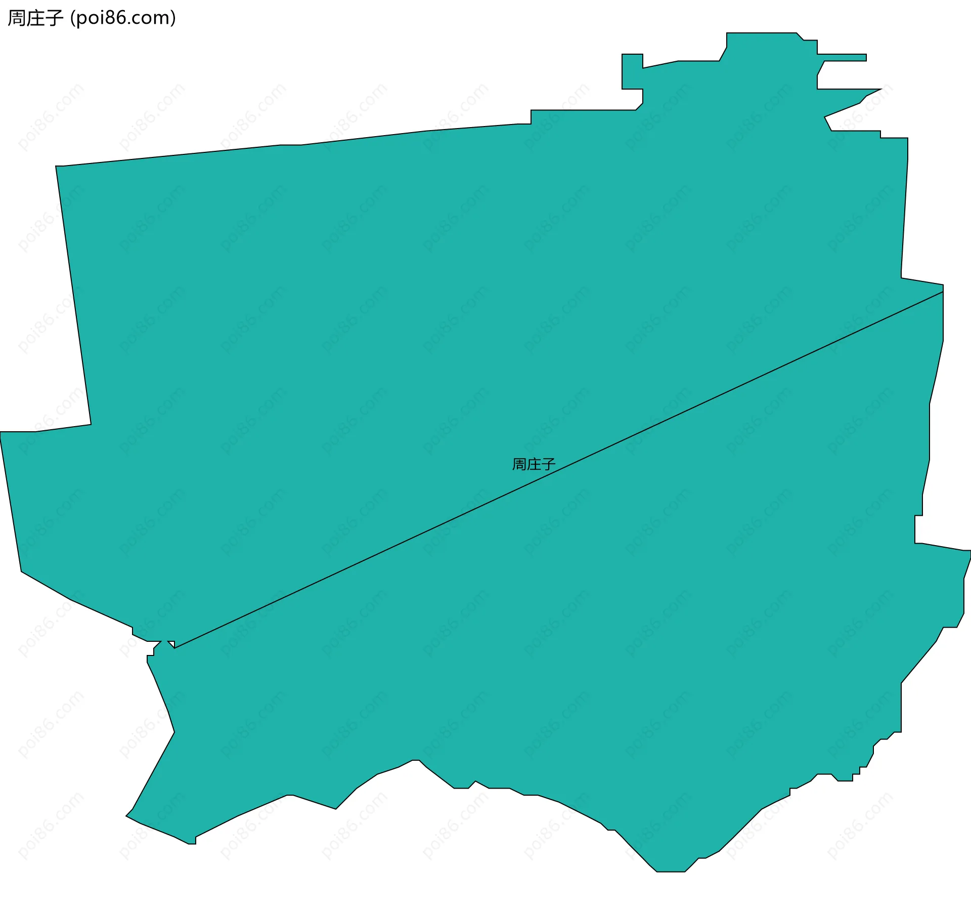 周庄子边界地图