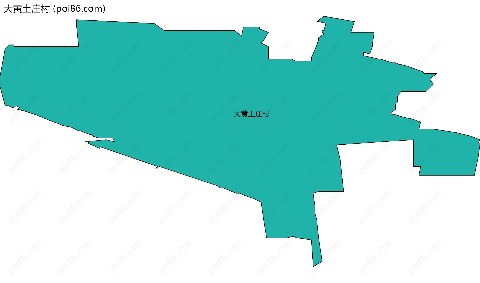 大黄土庄村边界地图