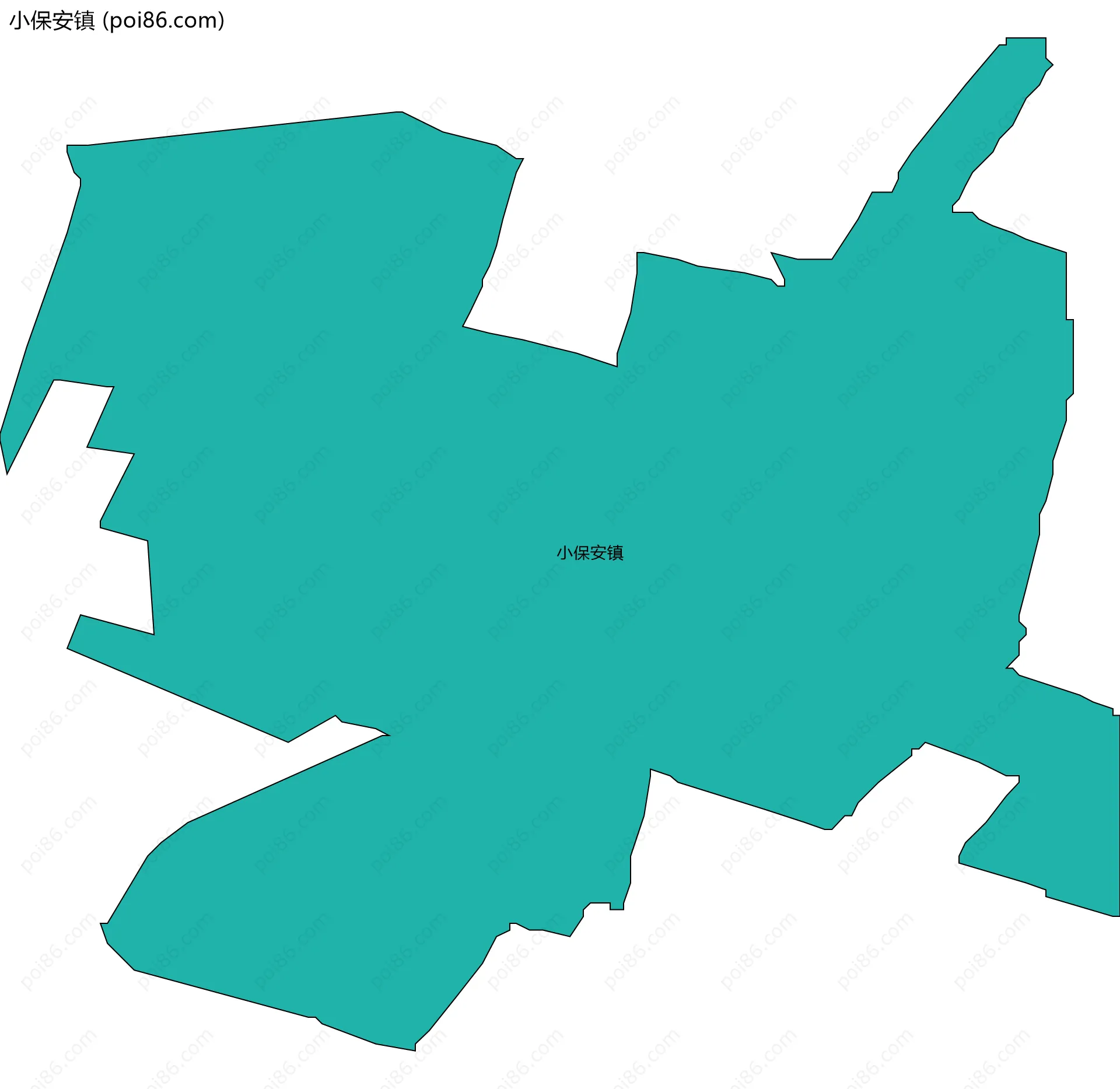 小保安镇边界地图