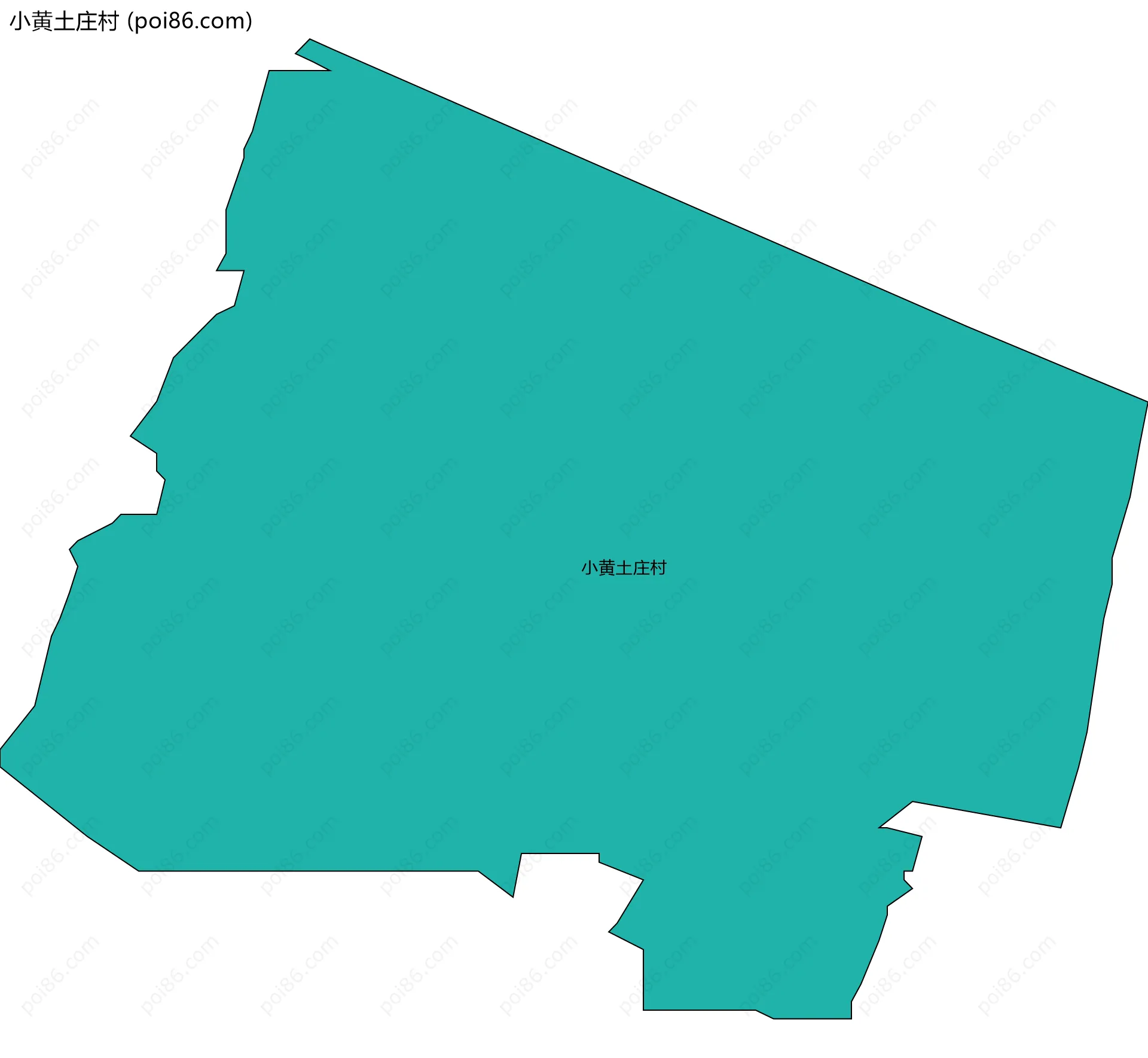 小黄土庄村边界地图