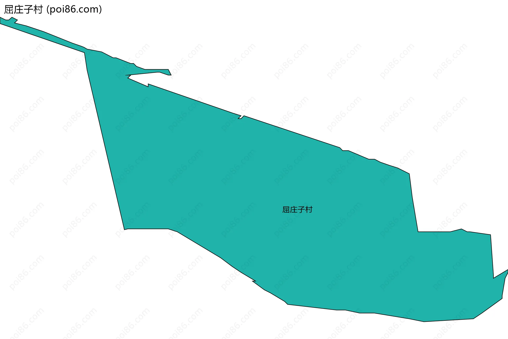 屈庄子村边界地图