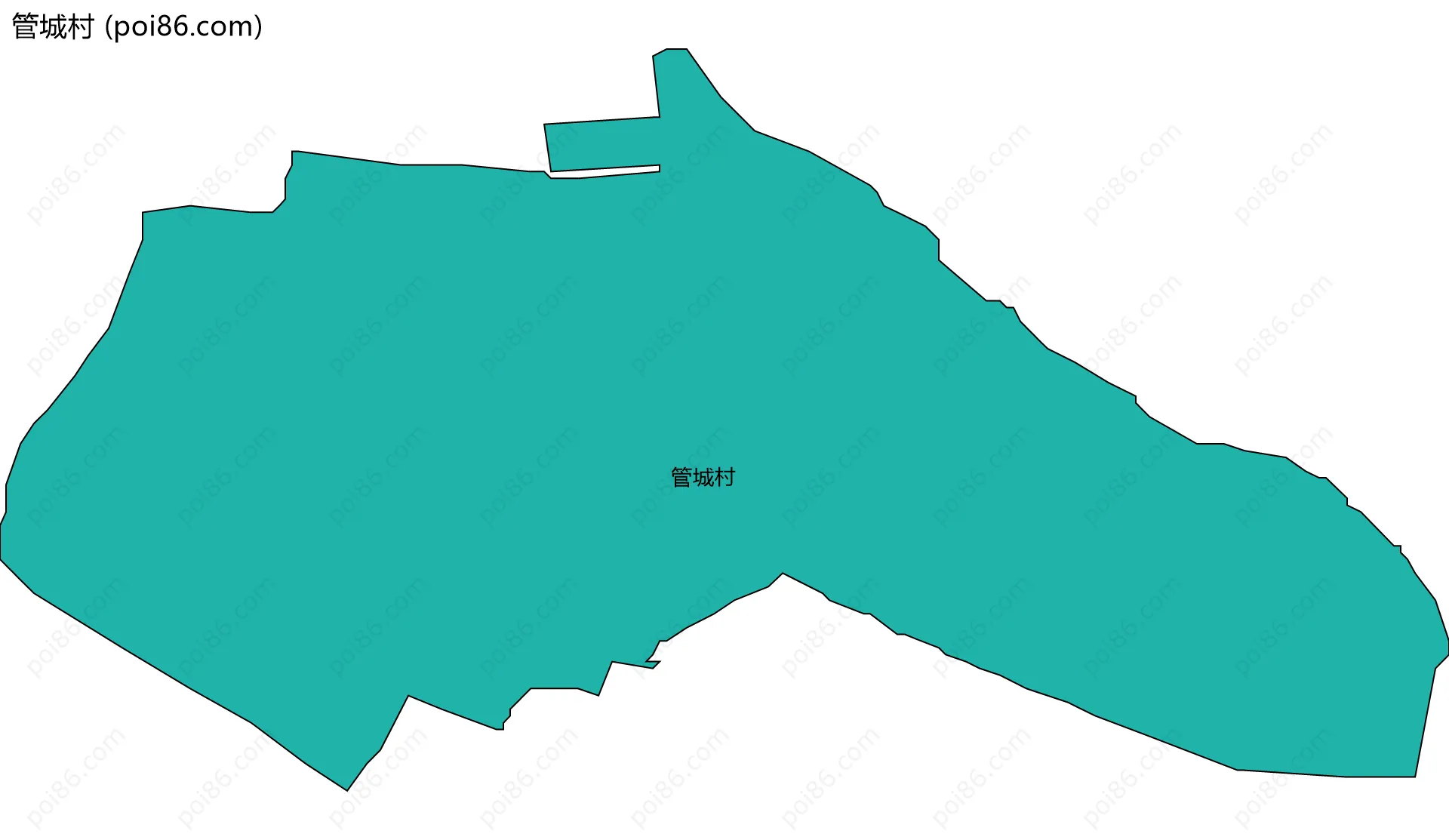 管城村边界地图