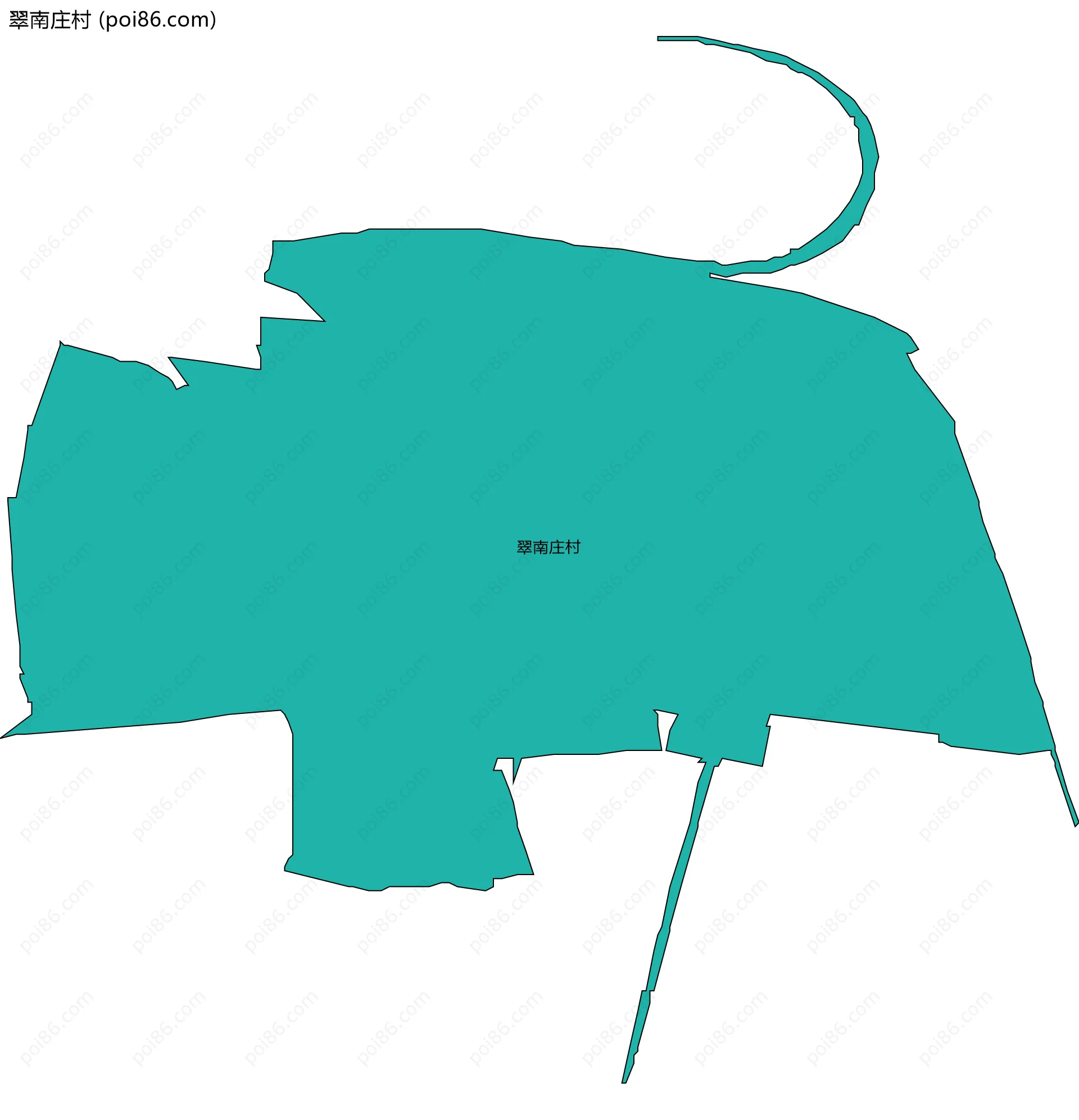 翠南庄村边界地图