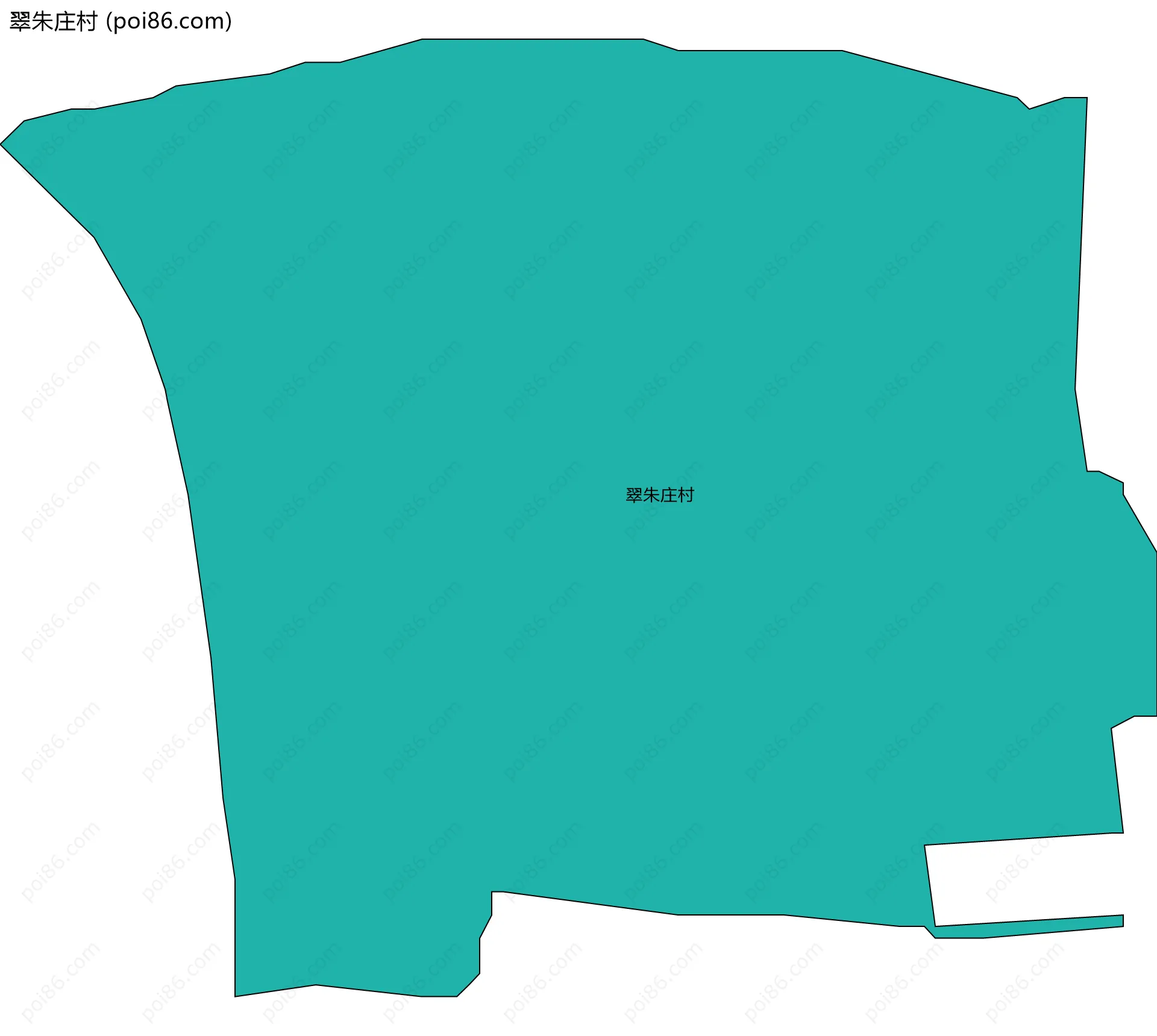 翠朱庄村边界地图