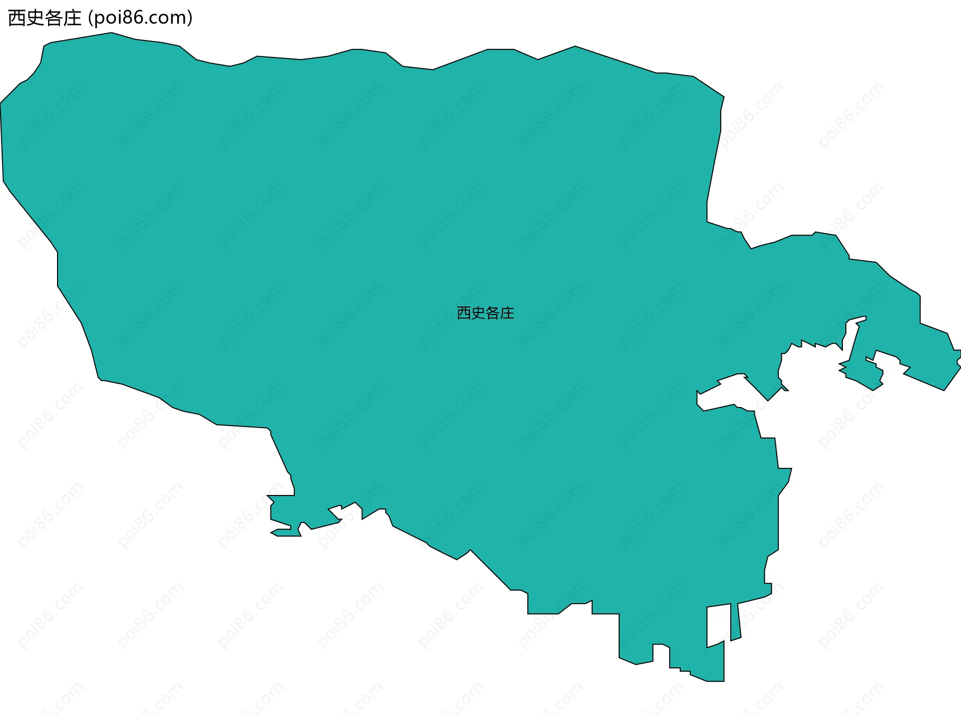 西史各庄边界地图