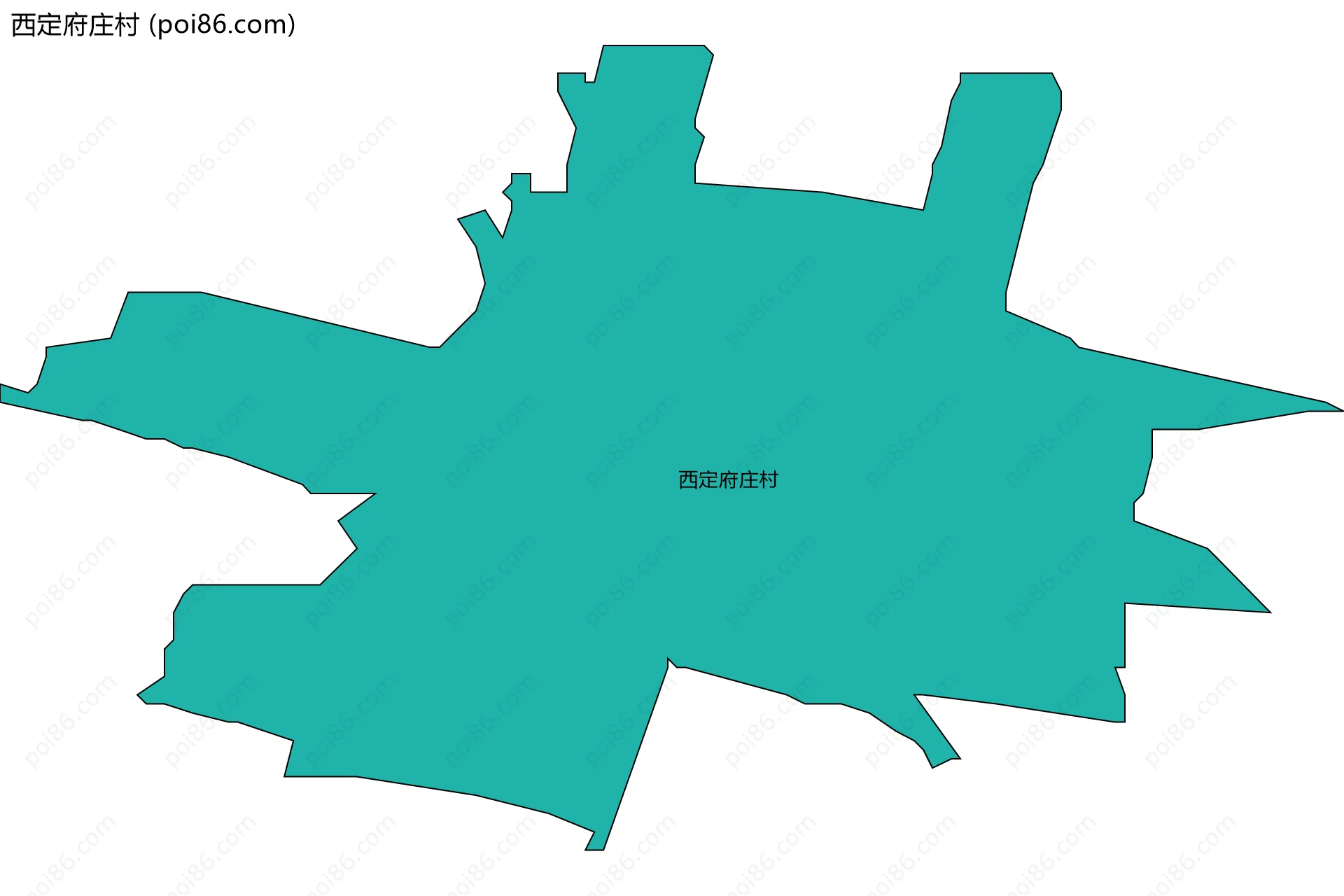 西定府庄村边界地图