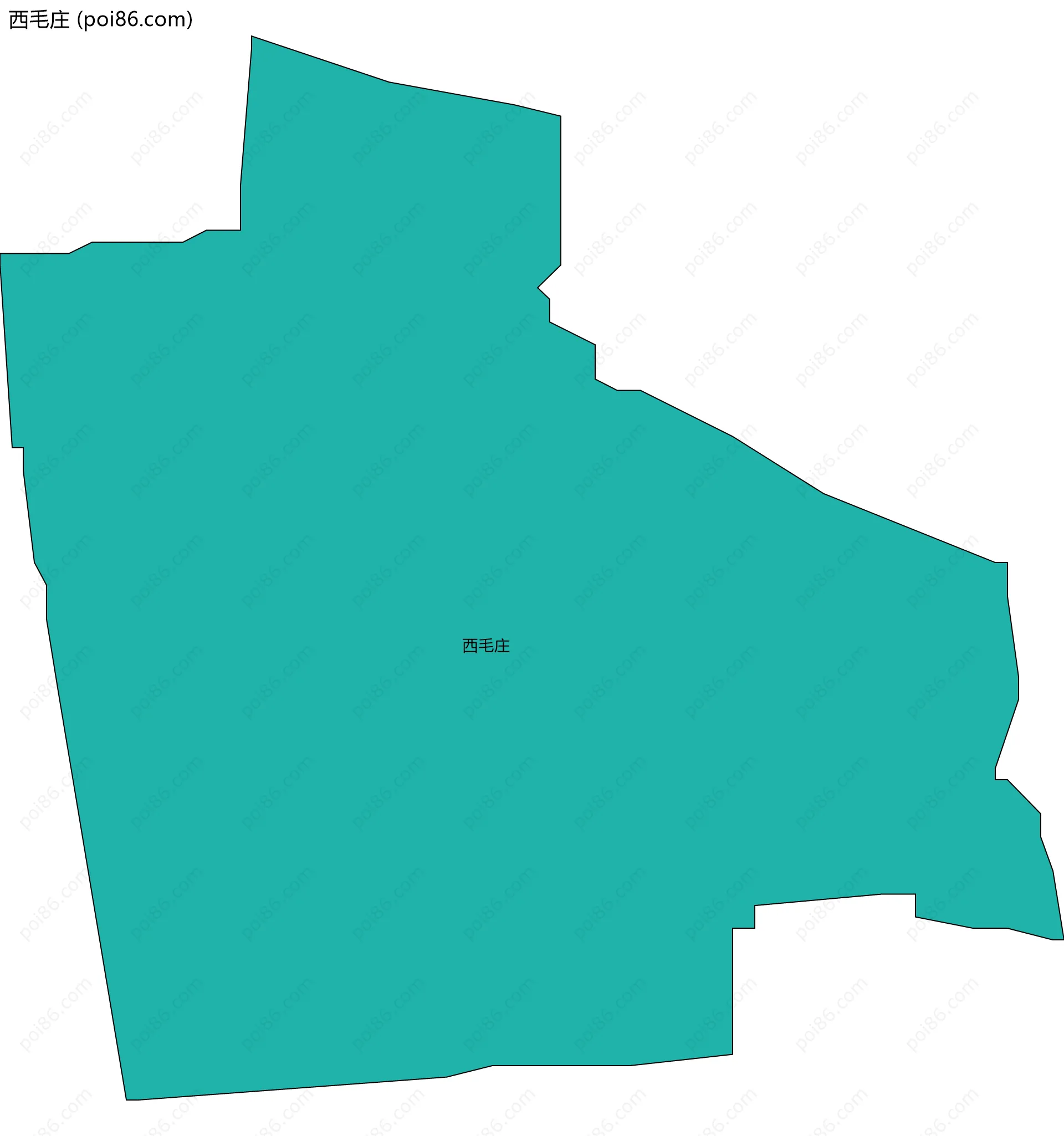 西毛庄边界地图