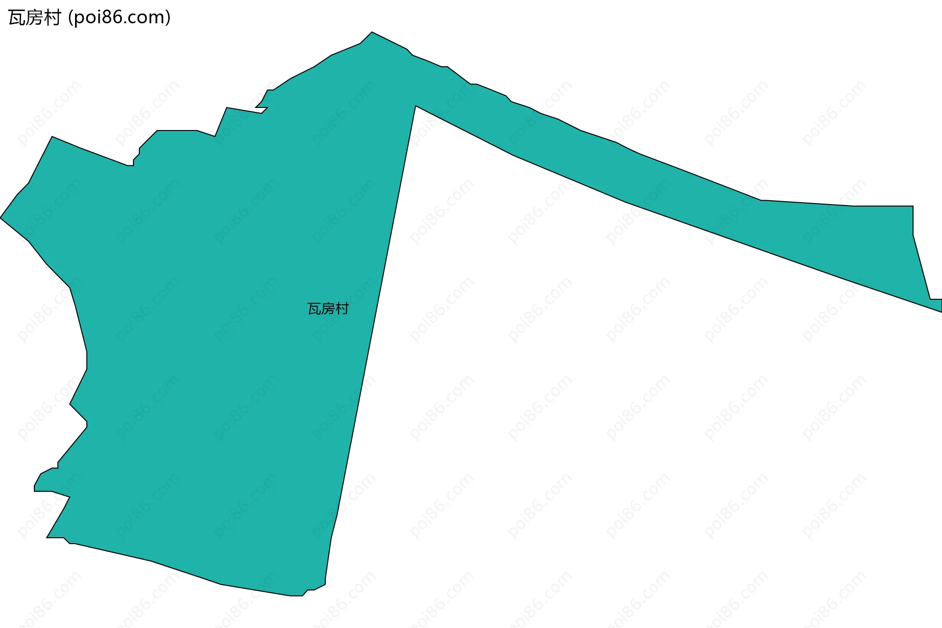 瓦房村边界地图